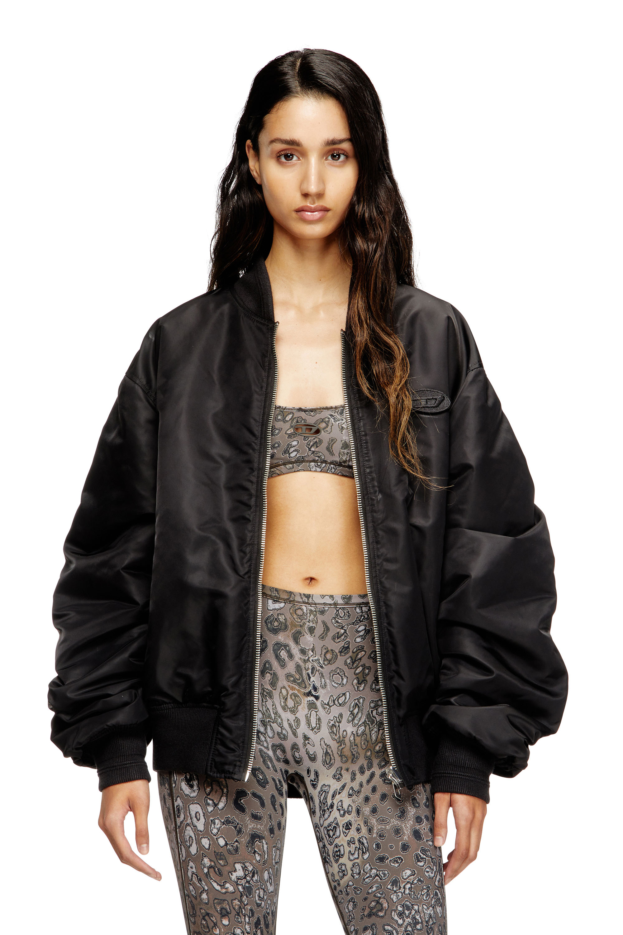 Diesel - CHELSEA-UTLT, Damen Sport-BH aus Nylon mit Leopardenmuster in Braun - 4