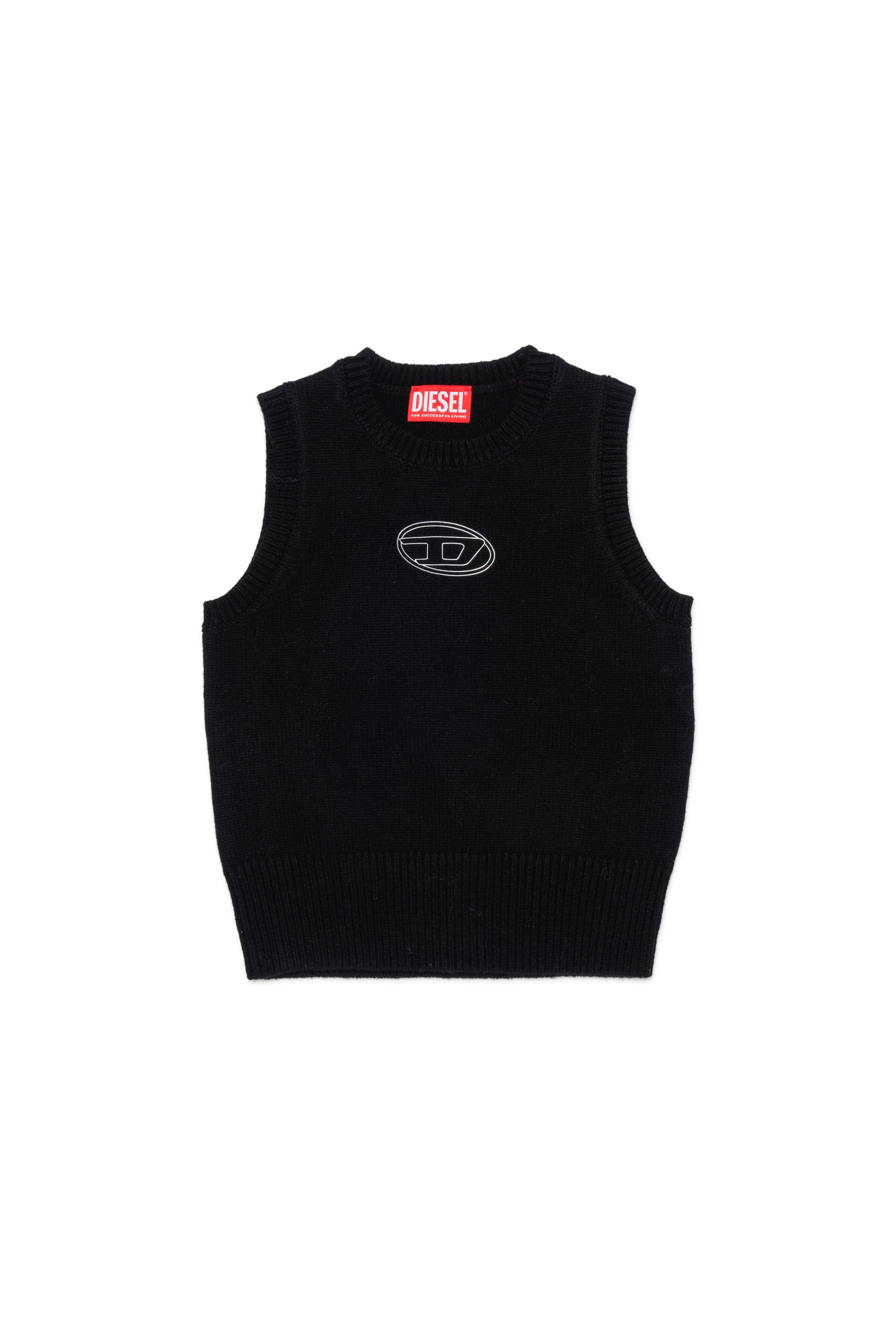 Diesel - KIMKY, Woman's Cashmere-enriched knit vest in Black - 1