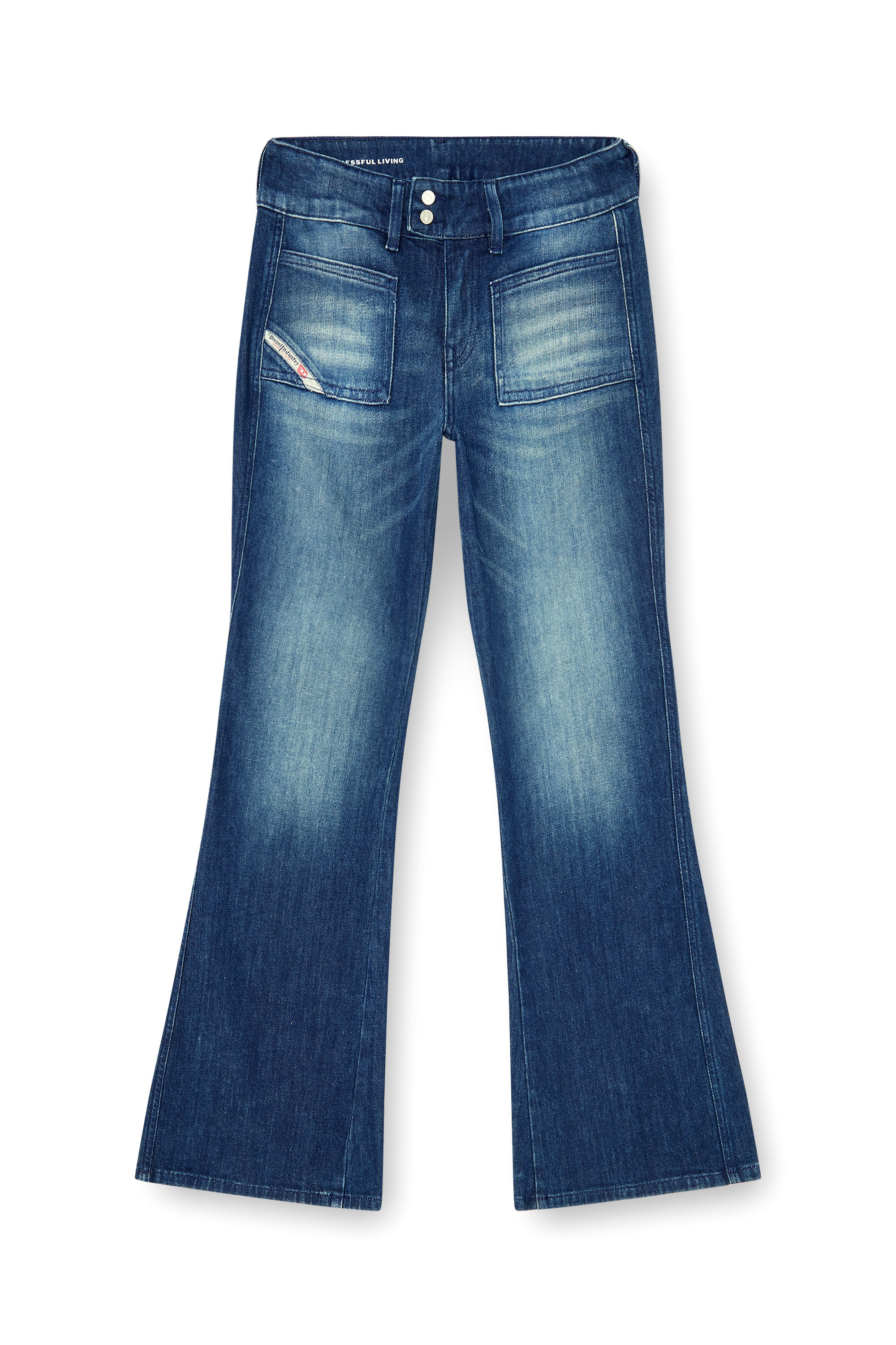 Diesel - Damen Bootcut Jeans D-Hush 0KBBR, Dunkelblau - 3
