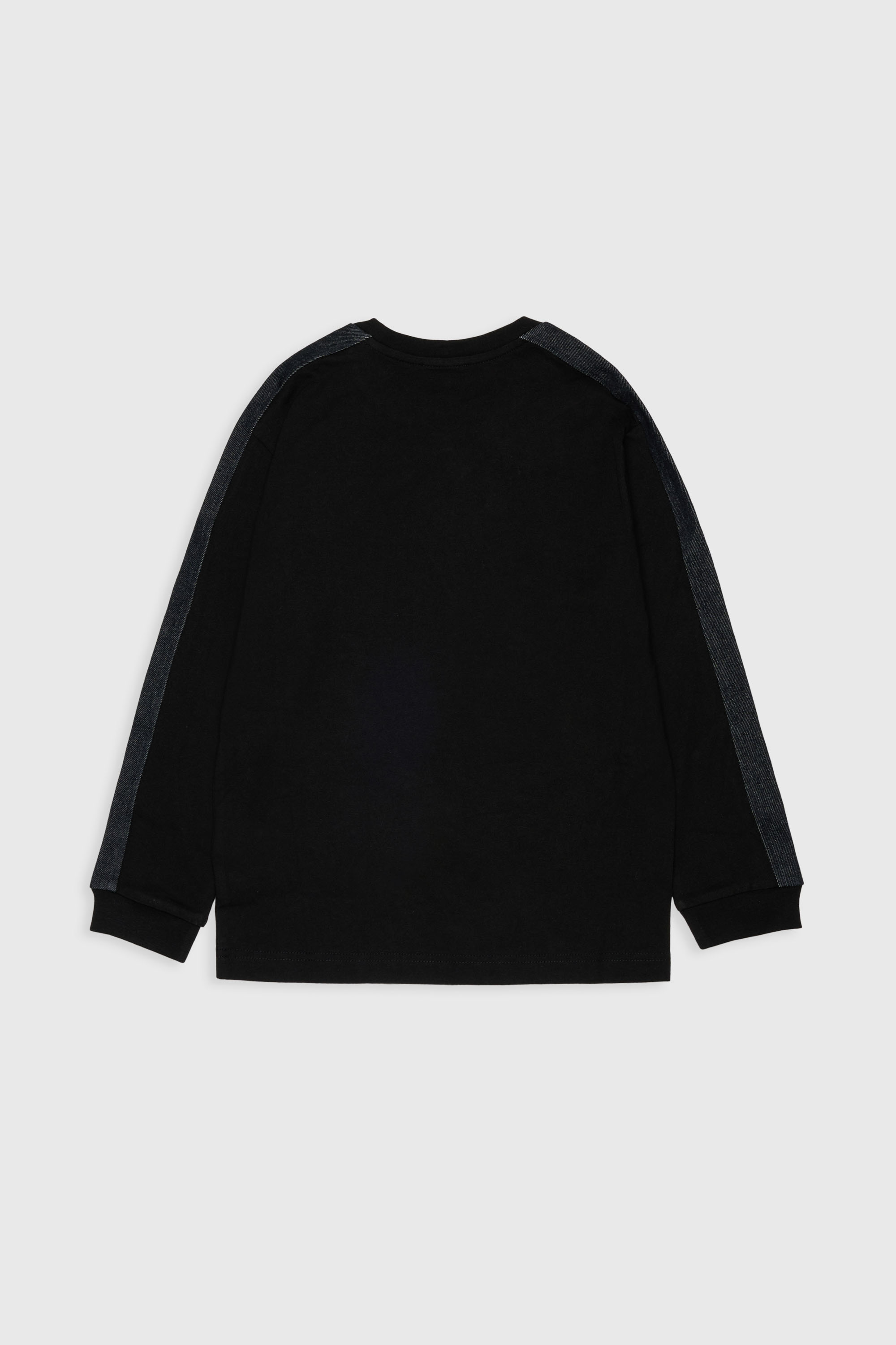 Diesel - TEAN OVER, Herren Langarmshirt mit Logo und Kontraststreifen in Schwarz - 2
