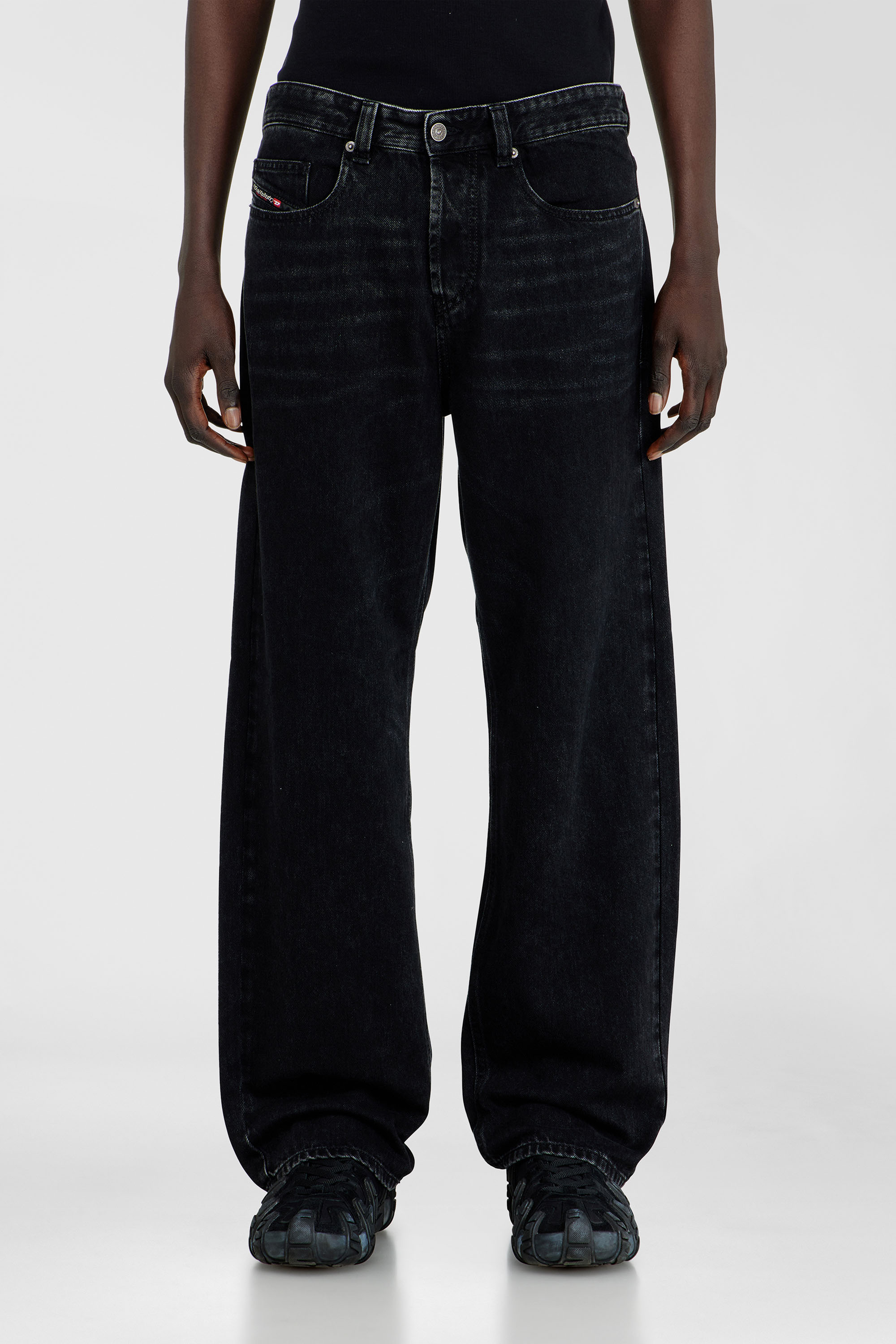 Diesel - Herren Relaxed Jeans 2001 D-Macro 09P09, Schwarz/Dunkelgrau - 4
