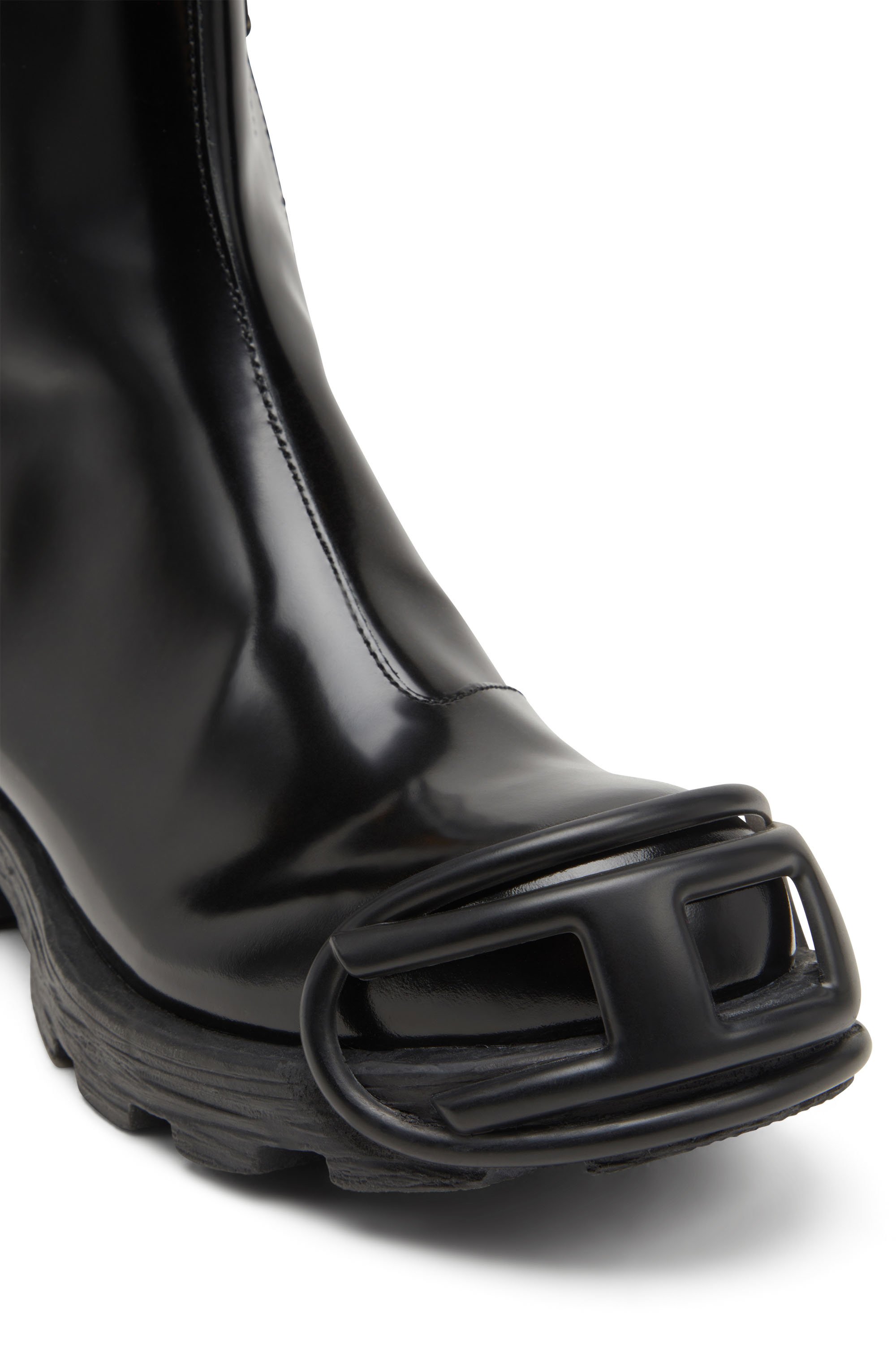 Diesel - D-HAMMER BT ZIP D, Herren D-Hammer-Chelsea Boots aus Leder mit Oval D-Zehenkappe in Schwarz - 4