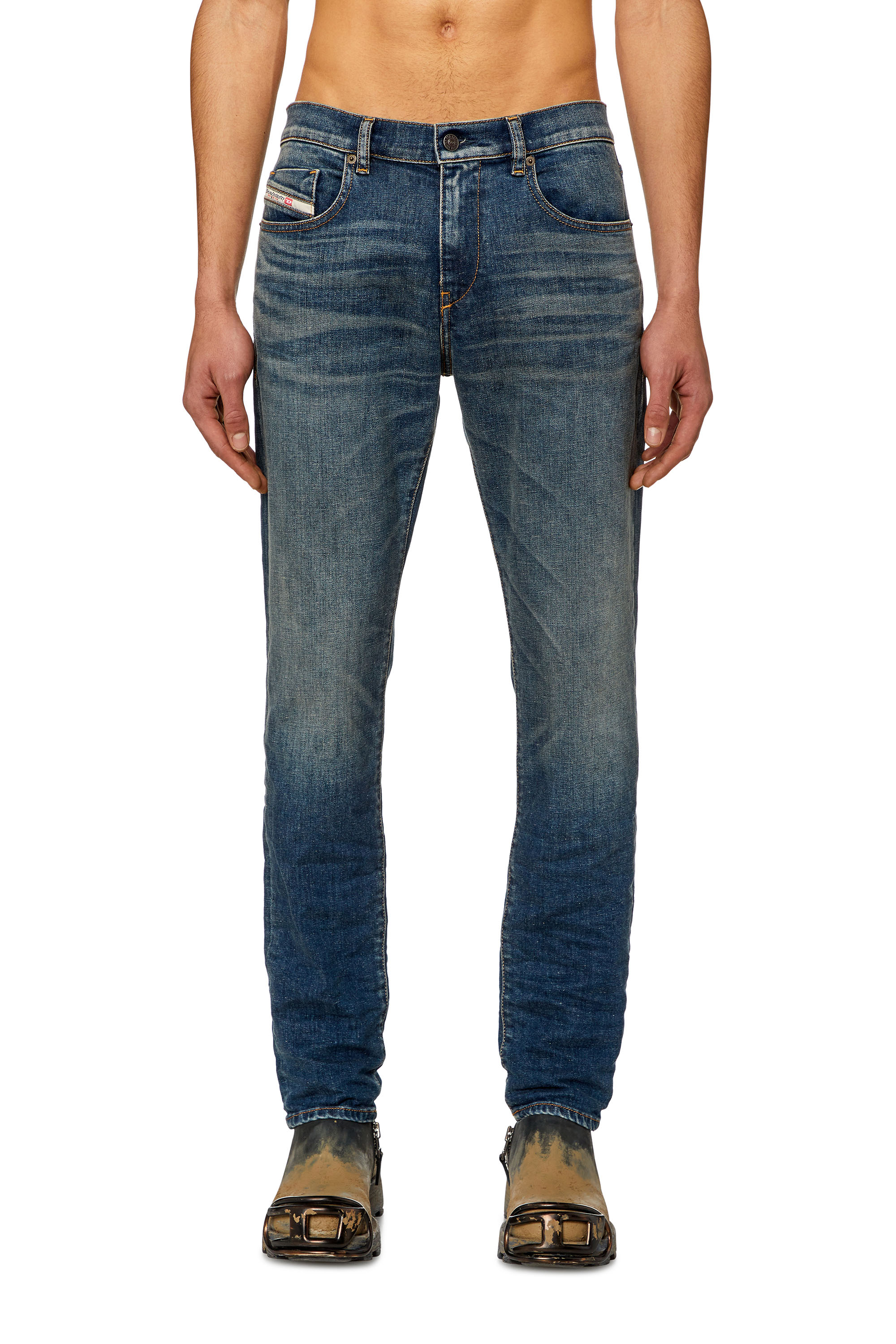 Diesel - Slim Jeans 2019 D-Strukt 09H49, Dark Blue - Image 1