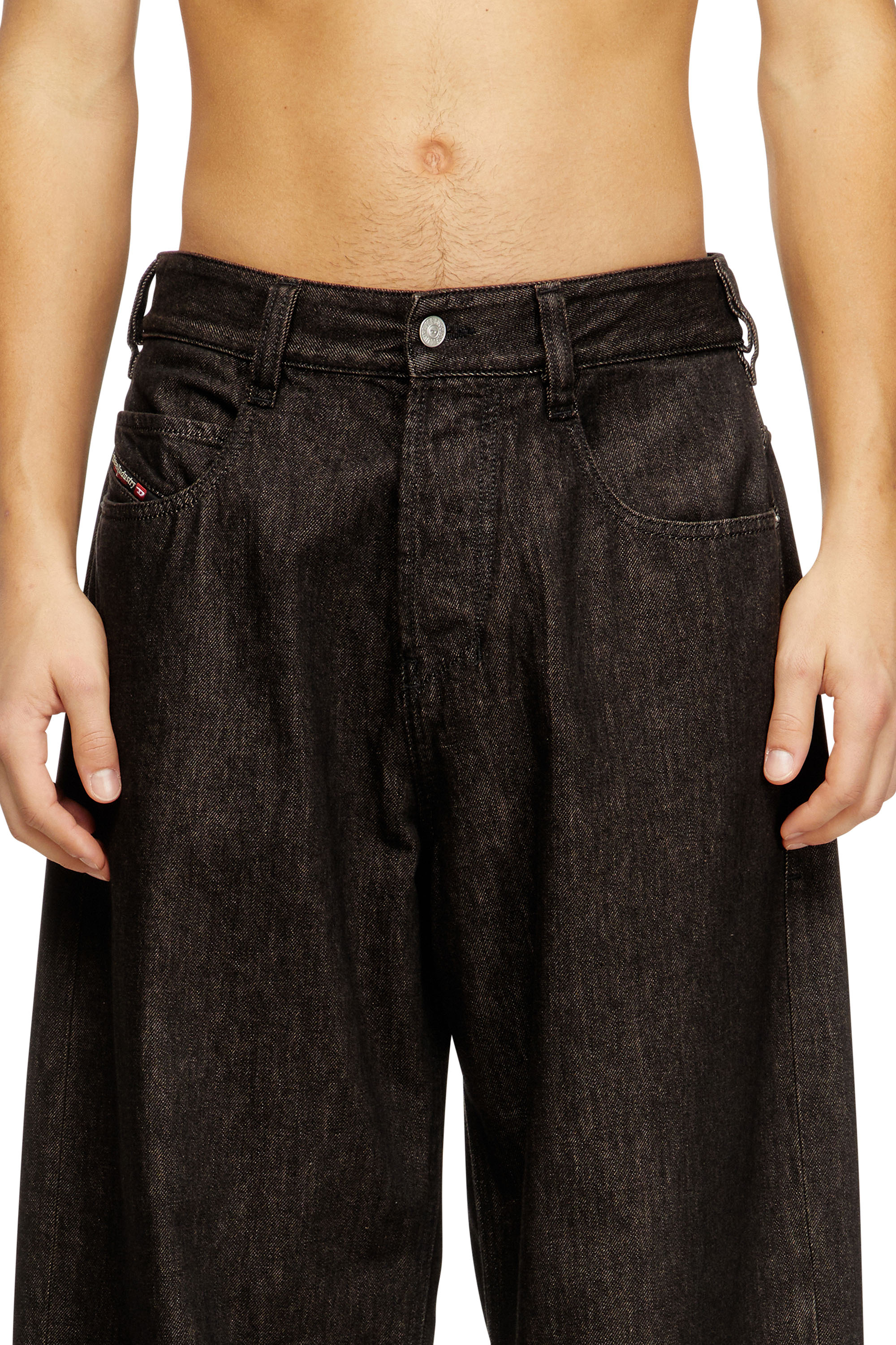 Diesel - Unisex Relaxed Jeans 1997 D-Enim 09N25, Schwarz/Dunkelgrau - 5