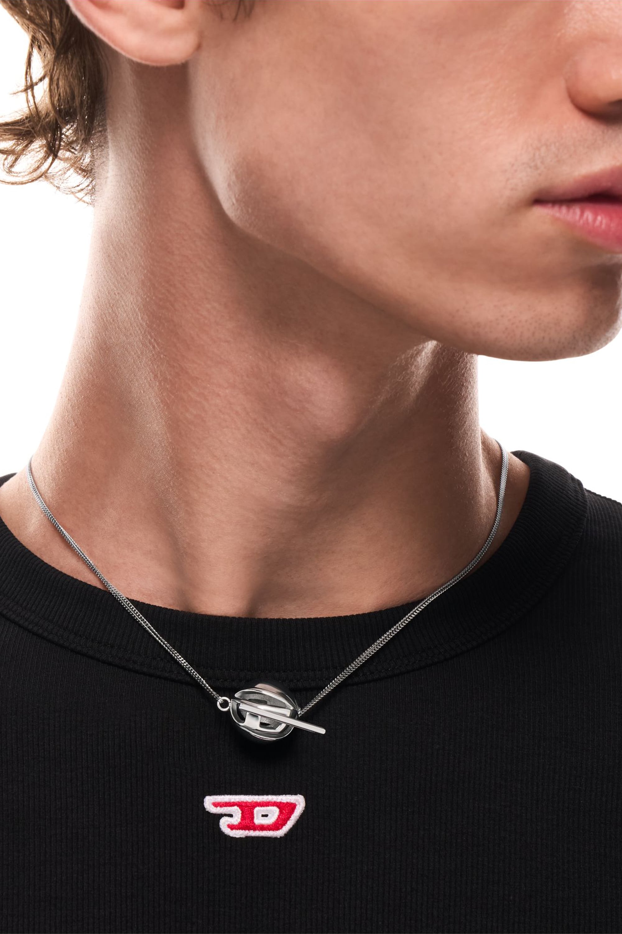 Diesel - DX1716040, Unisex Halskette mit Anh&auml;nger aus Edelstahl in Silber - 4