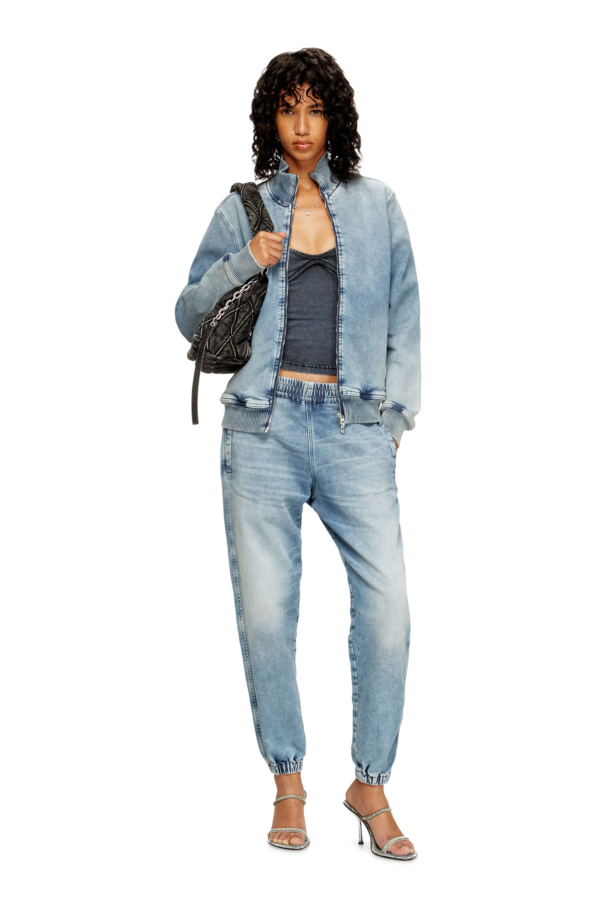 Diesel - Unisex Slim D-Labb Track denim 09M32, Hellblau - 6