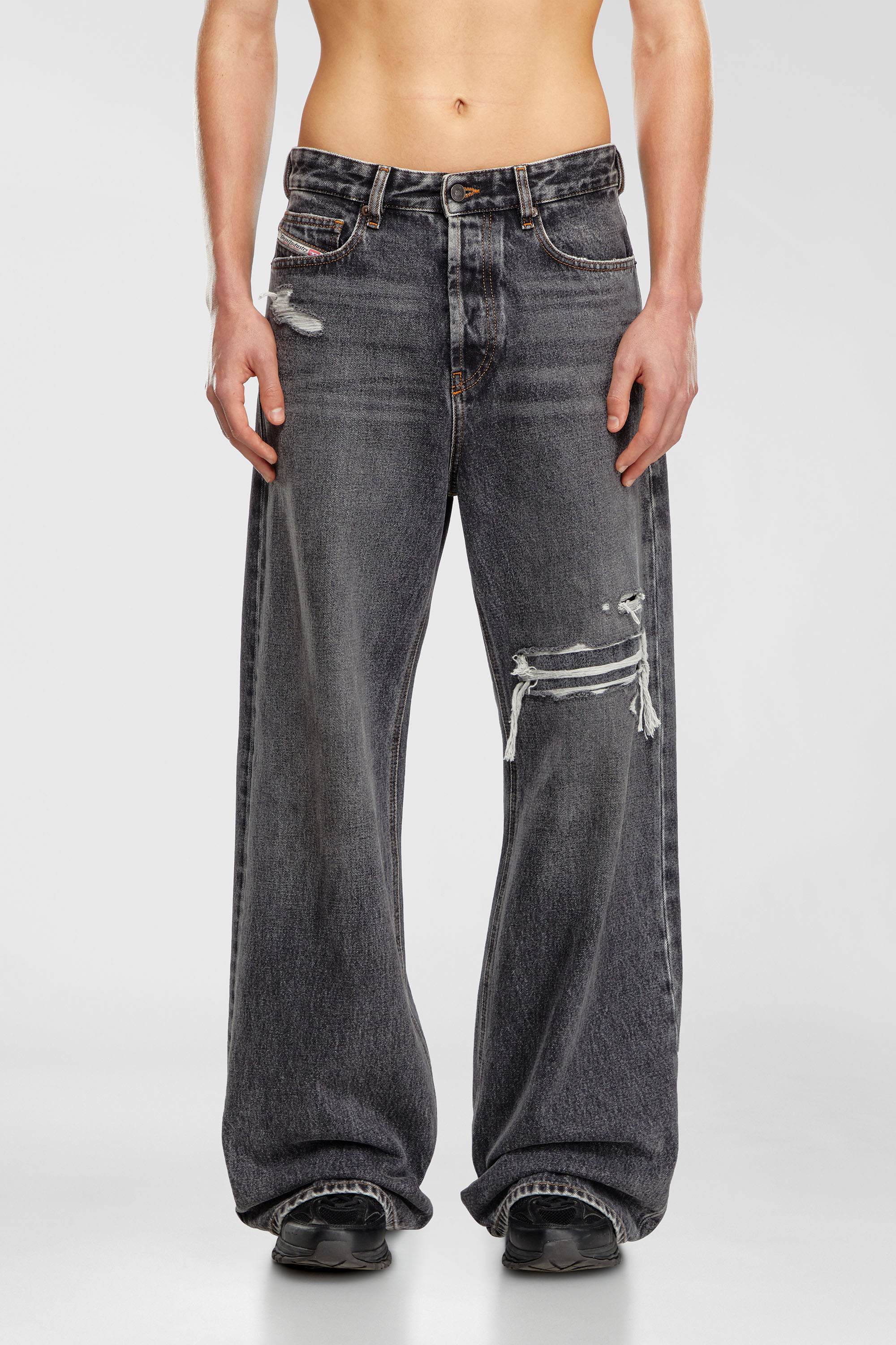 Diesel - Unisex Relaxed Jeans 1996 D-Sire 007F6, Schwarz/Dunkelgrau - 1