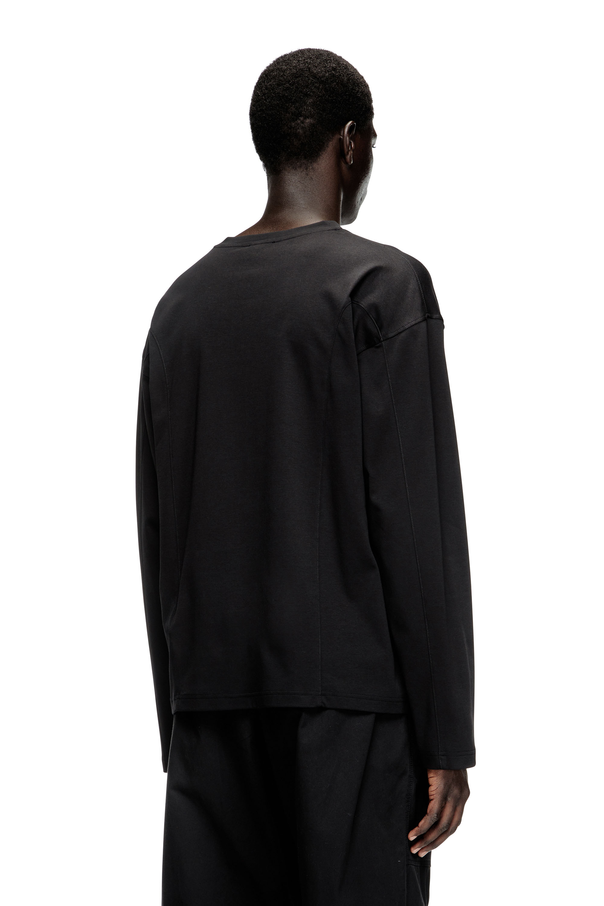 Diesel - T-BOXT-LS-INT, Herren Langarm-T-Shirt mit Einsätzen in Schwarz - 4