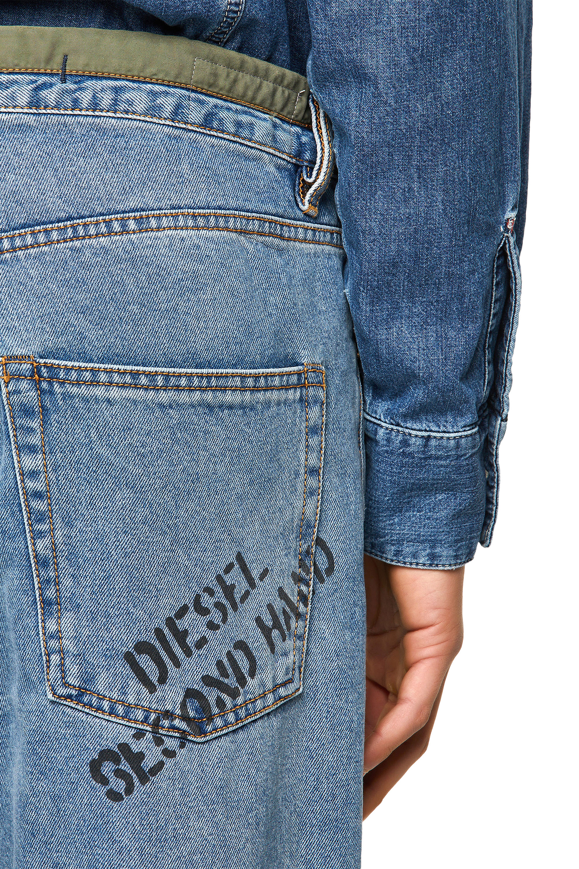 Diesel - DxD-P2 0CBBI Straight Jeans, Hellblau - Image 3