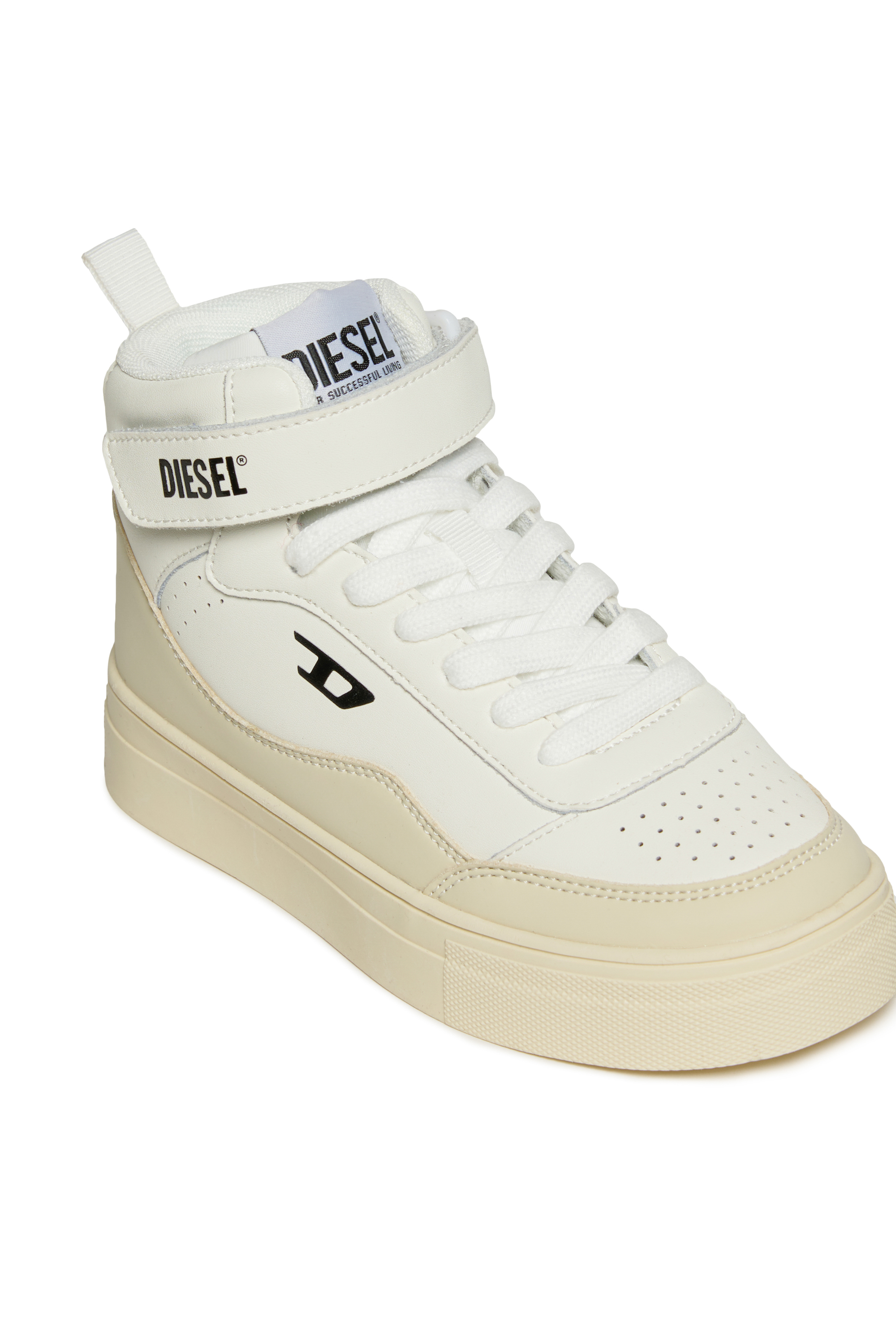 Diesel - S-TRACKER D, Unisex S-Tracker D - Sneakers aus Leder mit Schnürsenkeln und Klettverschluss. in Weiß - 4