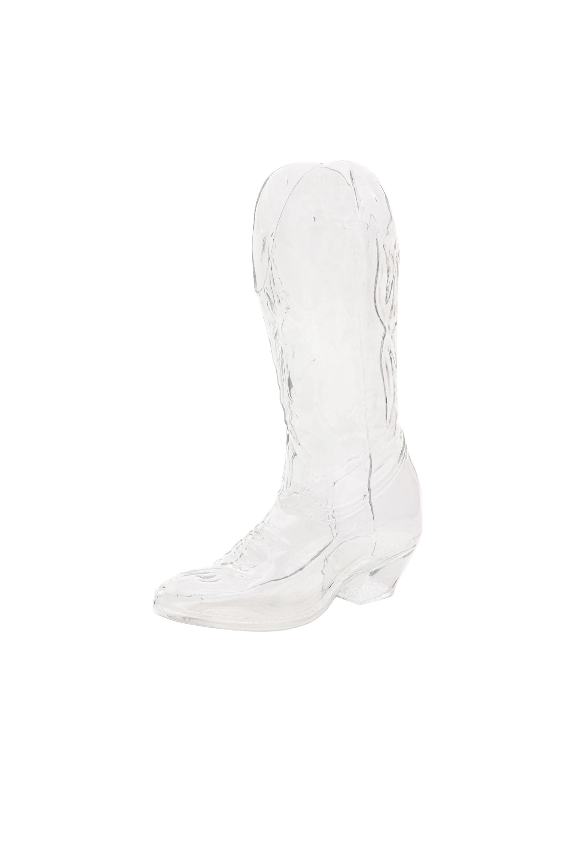 Diesel - 10064 GLASS VASE CRYSTALBOOTIE CM.24X8 H, Unisex Glasvase in Weiß - 1