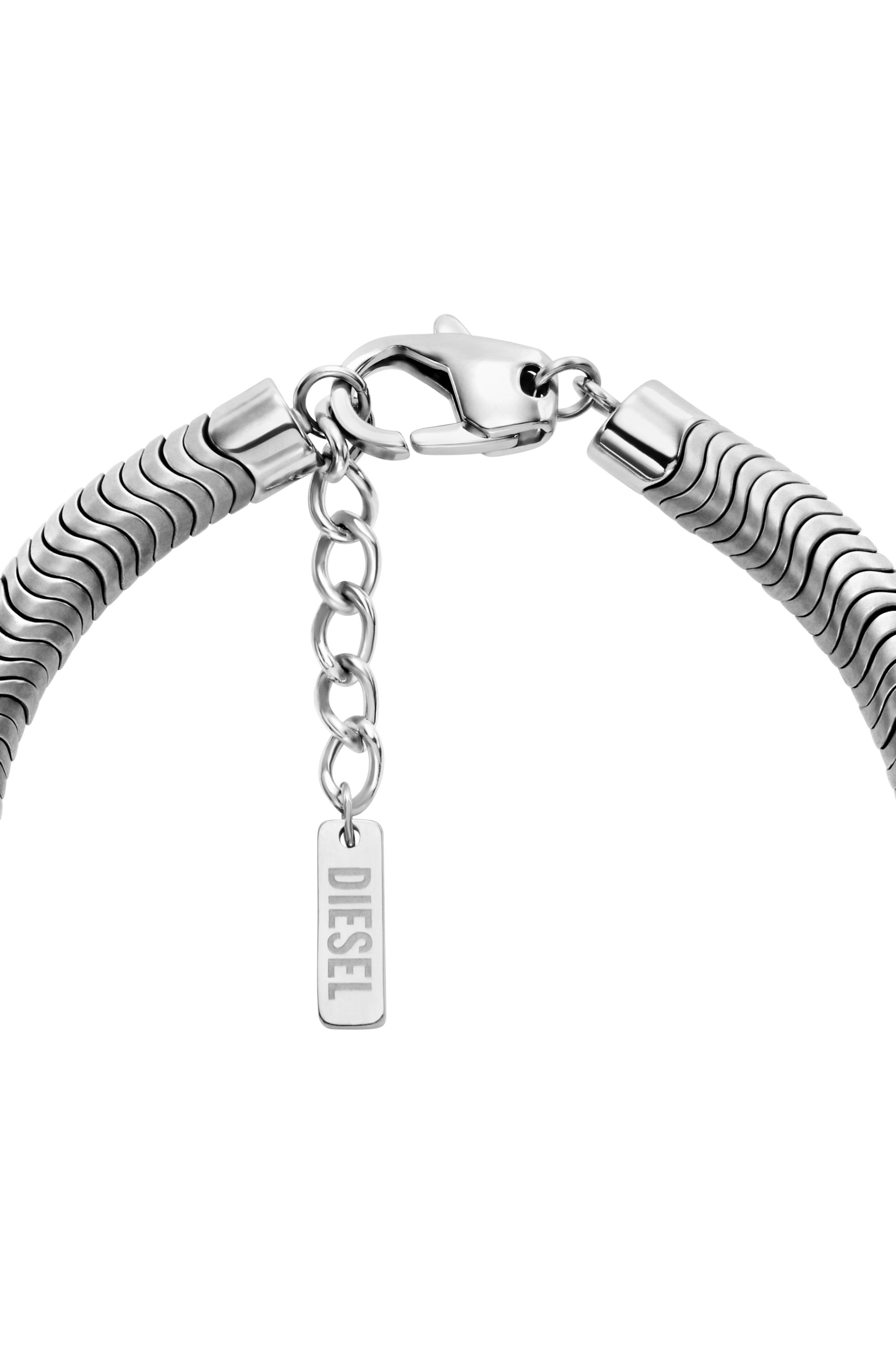 Diesel - DX1572931 JEWEL, Unisex Perlenarmband aus Hämatit in Silber/Blau - 2