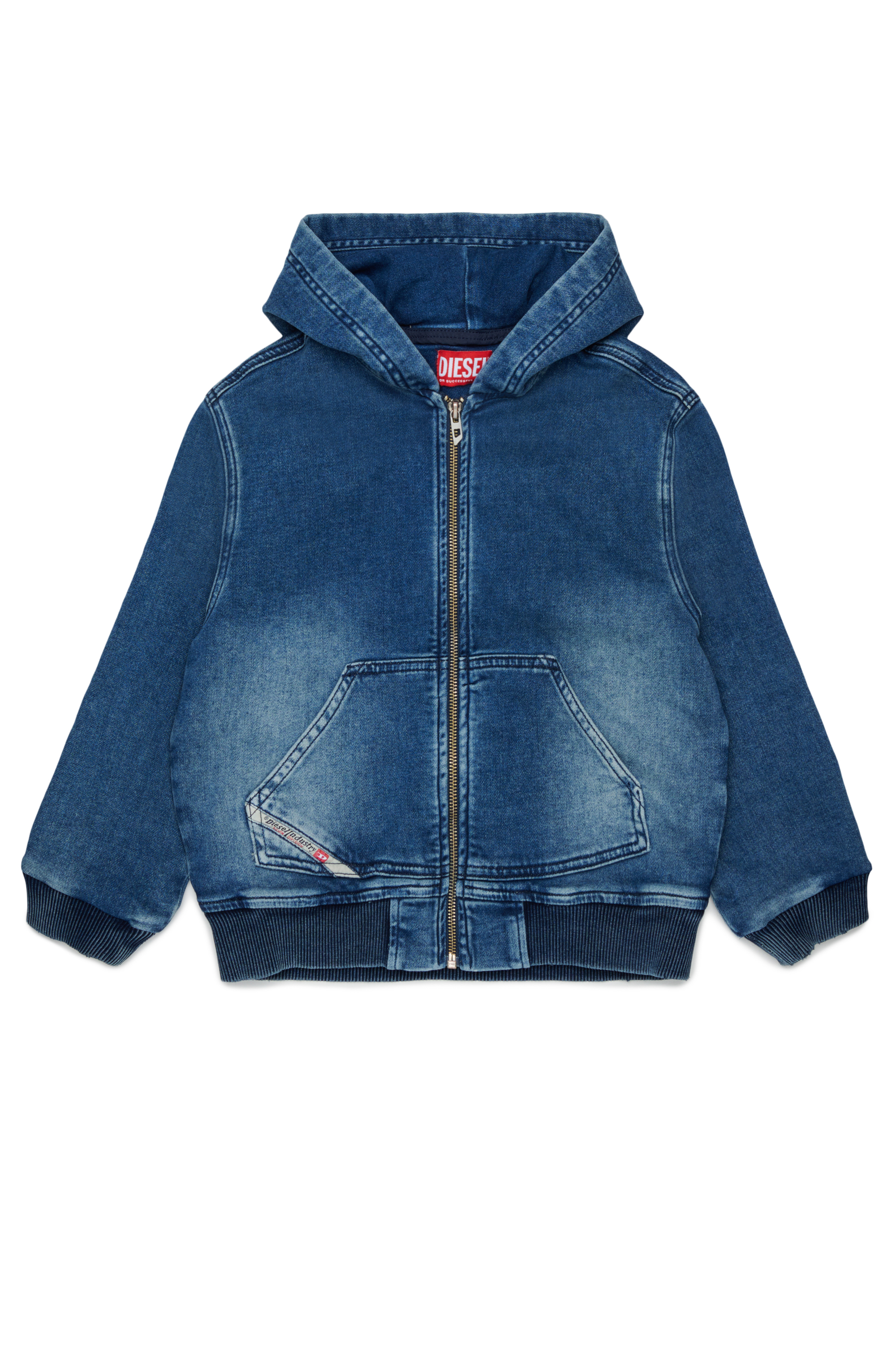 Diesel - STIMM-OVER JJJ, Herren Zip-up-Hoodie aus JoggJeans&reg; in Dunkelblau - 1