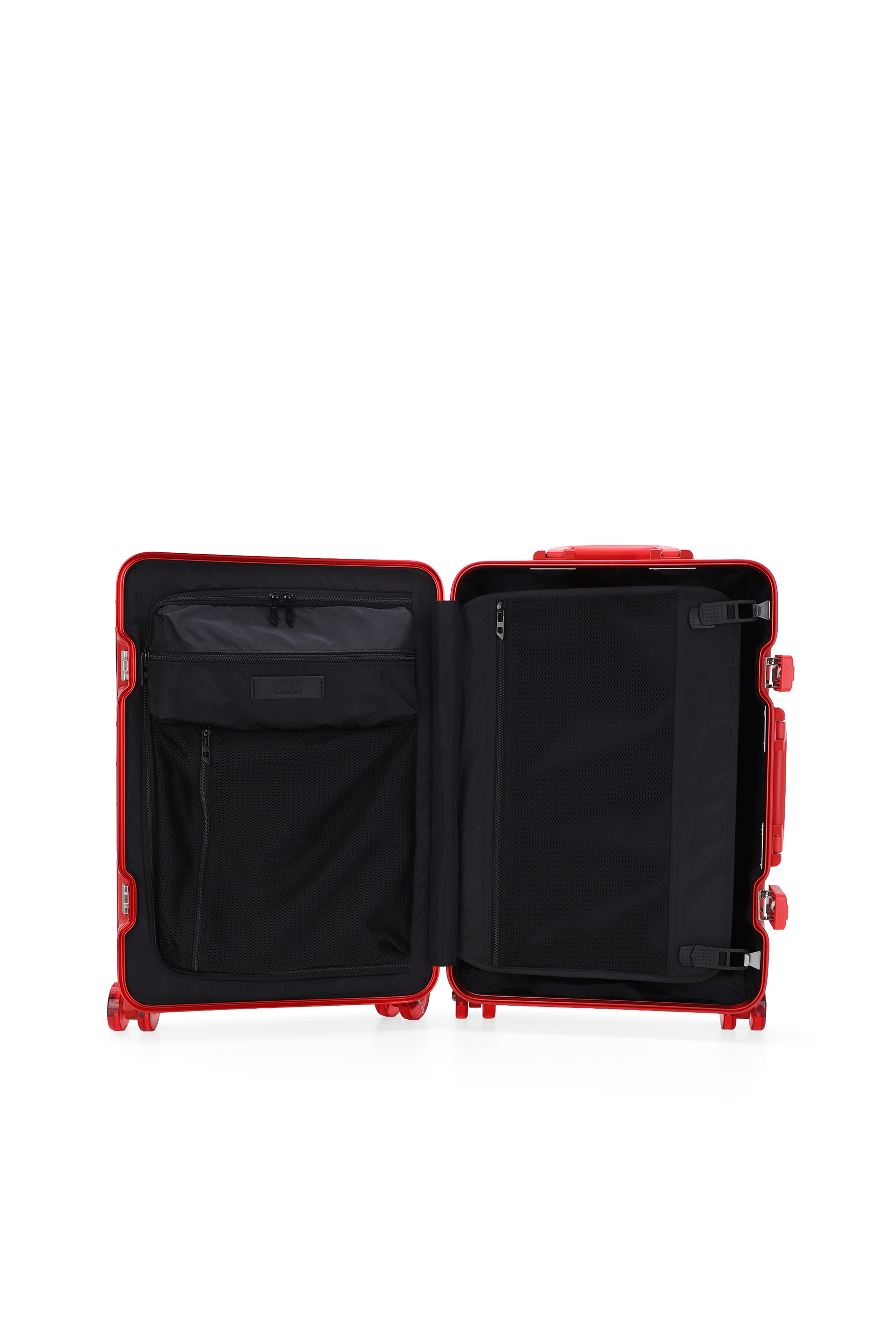 Diesel - DIESEL ALUMINUM TROLLEY- DSL002, Unisex Koffer aus Aluminium Gr&ouml;&szlig;e S in Rot - 3