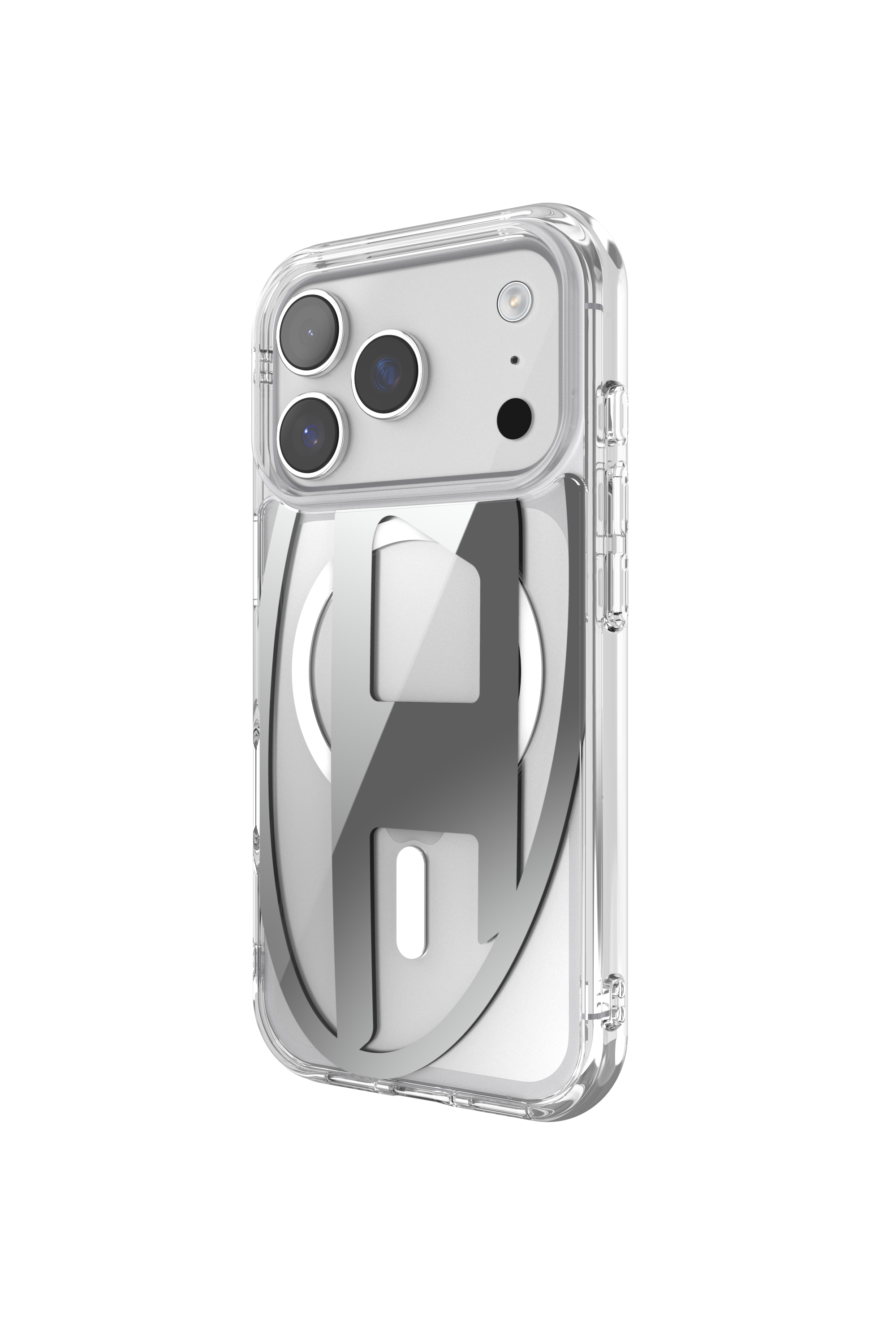 Diesel - 60413 AOP CASE, Unisex Oval D Metallic Case mit Magsafe für iPhone 17 Pro in Grau - 4