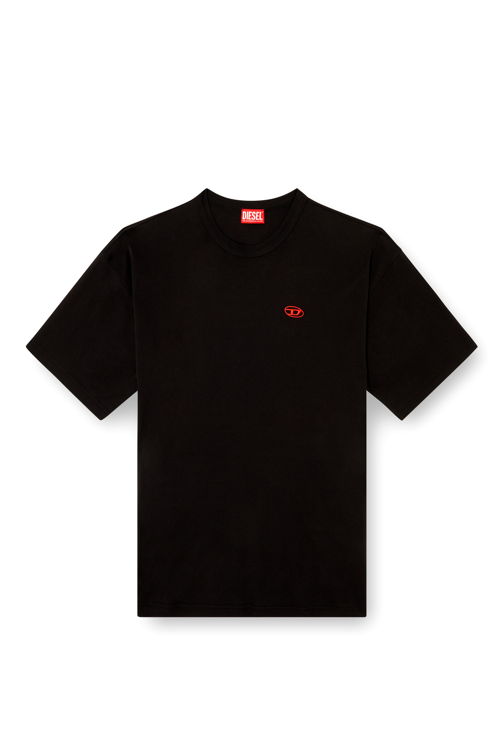Diesel - T-BOXT-T6, Herren T-Shirt mit rotem Oval D in Schwarz - 3