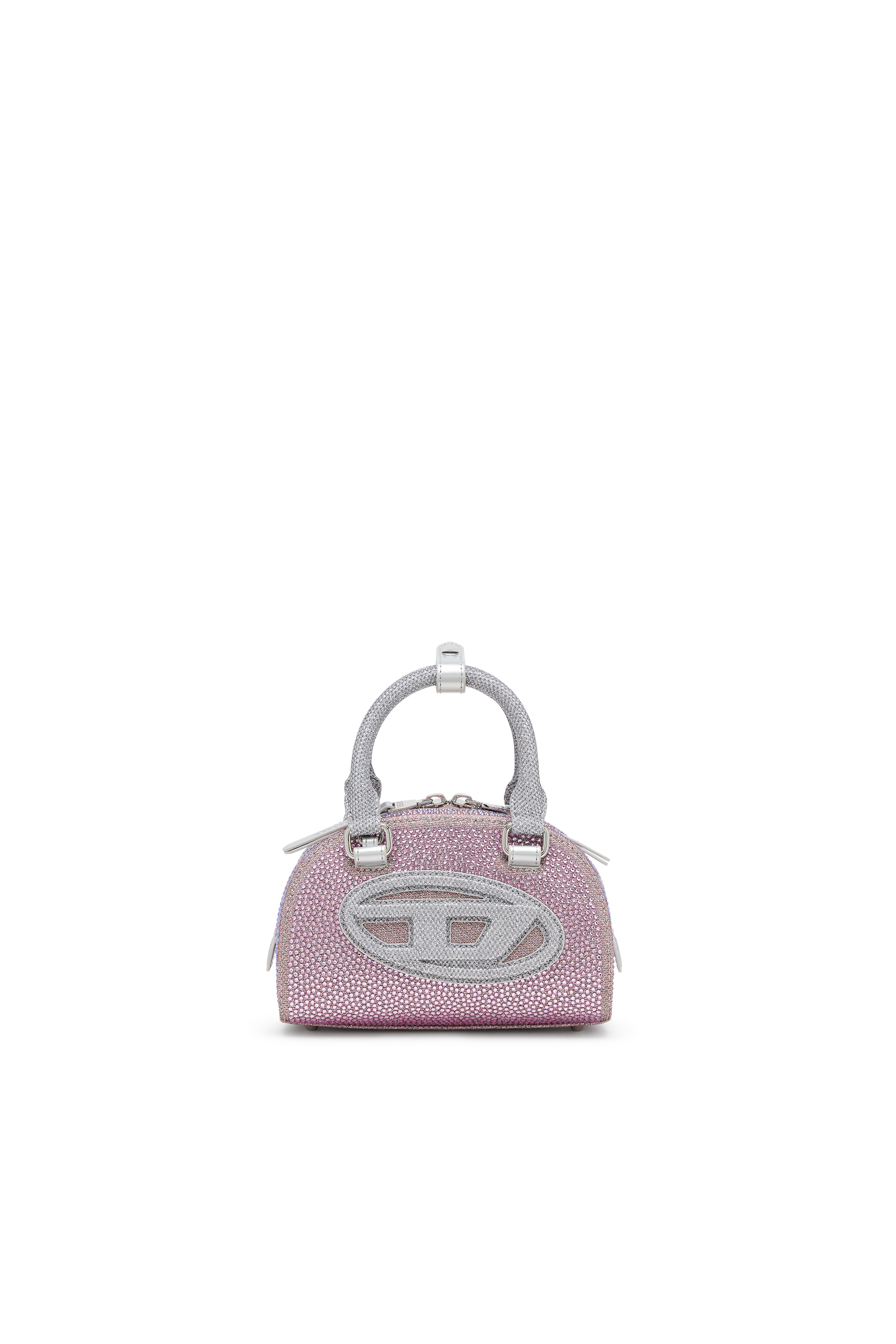 Diesel - 1DR DOME CROSSBODY, Damen 1DR Dome - Kleine-Crossbody-Bag aus Crystal Lurex in Rosa - 1