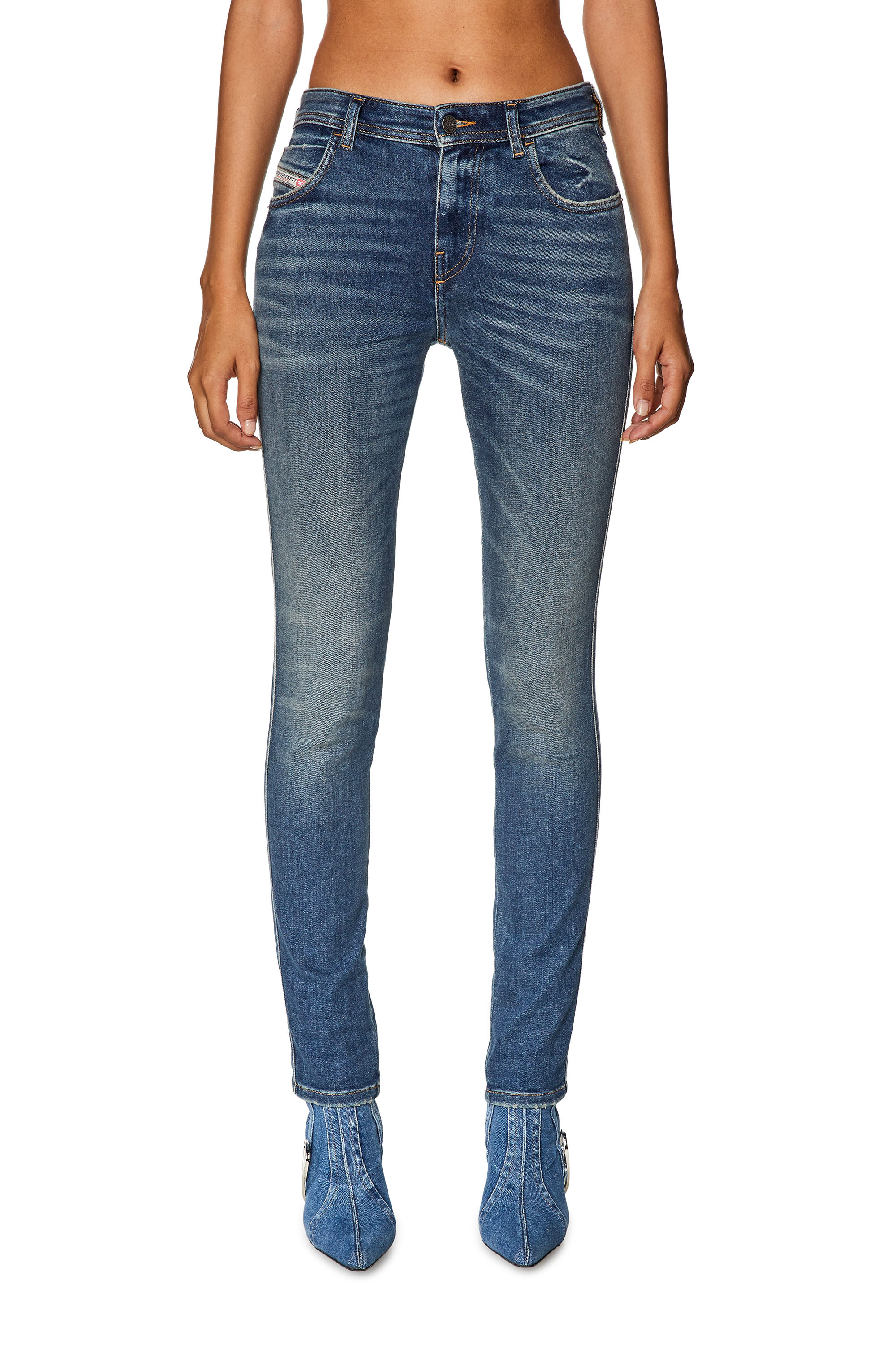 Diesel - Skinny Jeans 2015 Babhila 09G71, Dunkelblau - Image 1