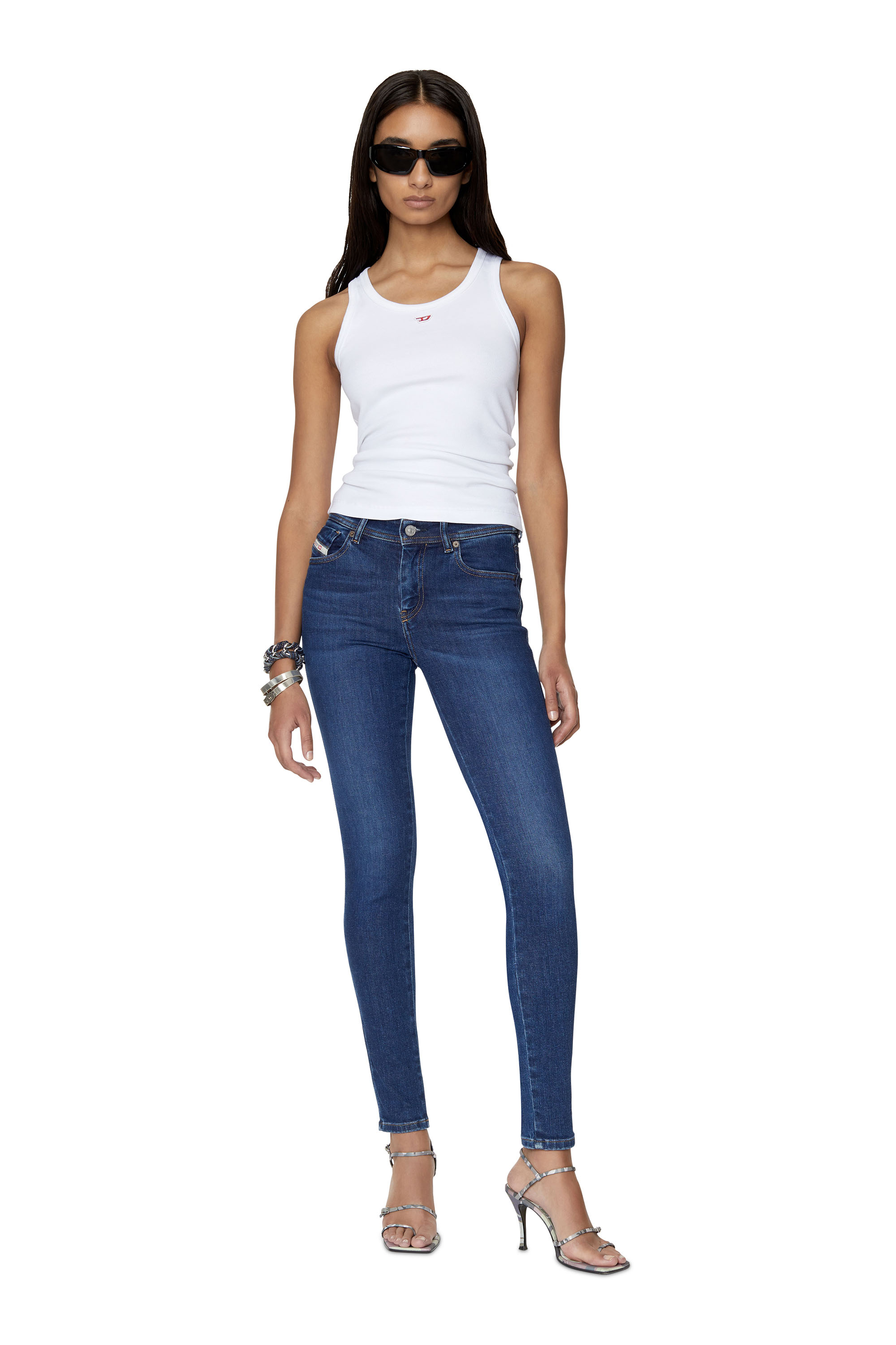 Diesel - Damen Skinny Jeans 2017 Slandy 09C19, Dunkelblau - 1