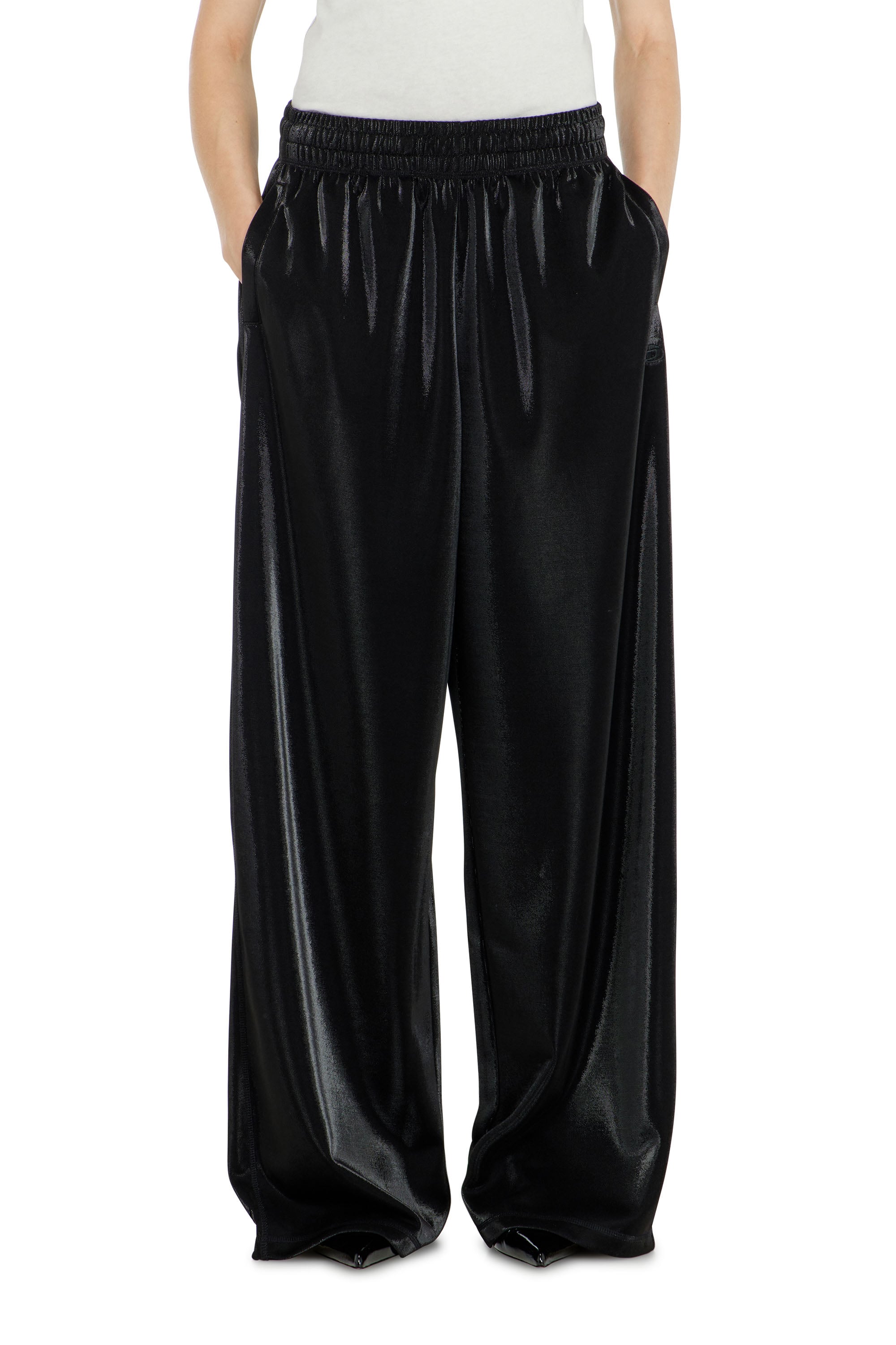 Diesel - P-ROSY, Damen Sweatpants aus gl&auml;nzendem Piquet-Stoff in null - 2