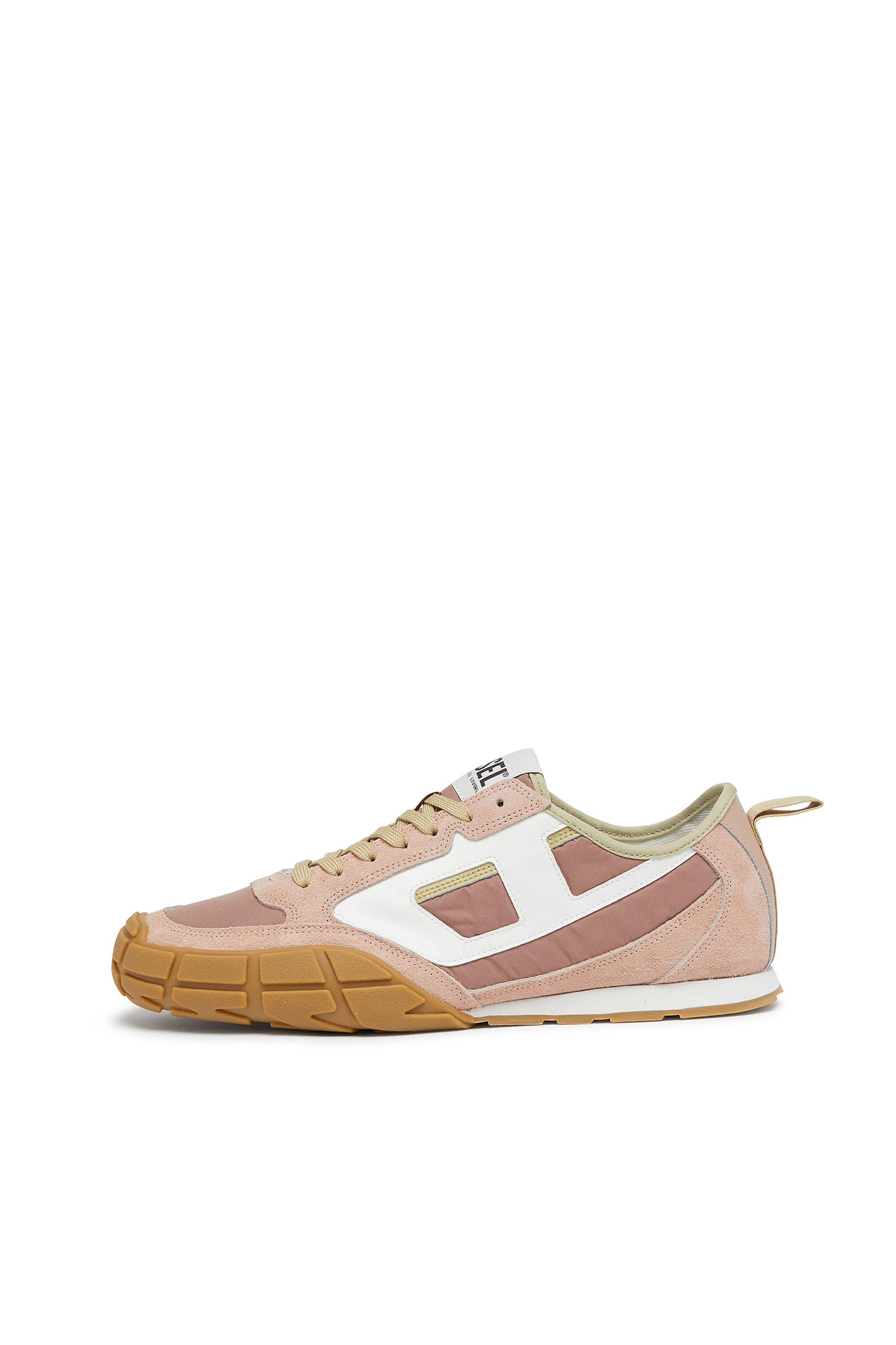 Diesel - S-PAGODHA LOW W, Damen S-Pagodha-Sneakers aus Leder, Wildleder und Ripstop in Rosa/Weiss - 2
