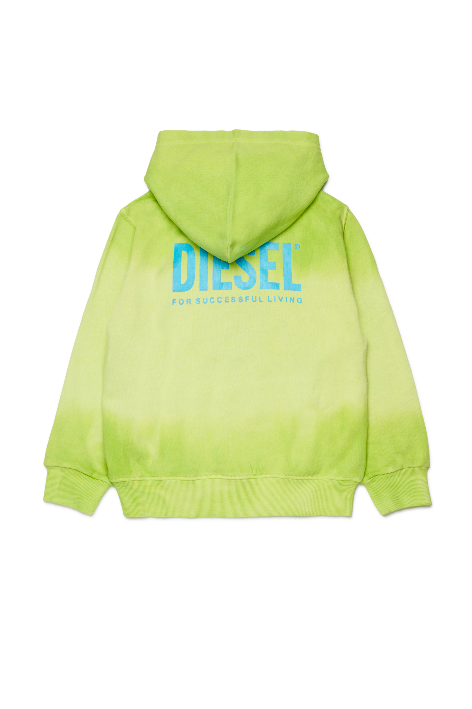 Diesel - SHADE OVER, Herren Verlauf-Hoodie mit Logodruck in Gr&uuml;n - 2