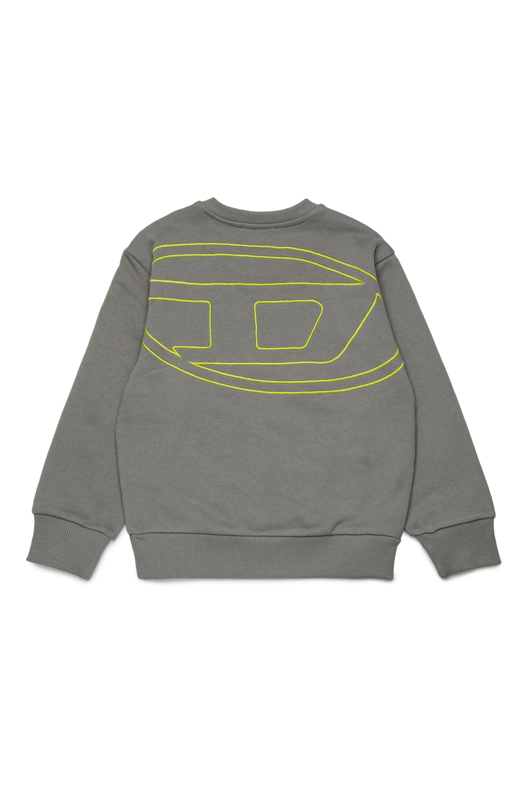 Diesel - SROBMEGOVALD OVER, Herren Sweatshirt mit großer Oval D-Stickerei in Grau - 2