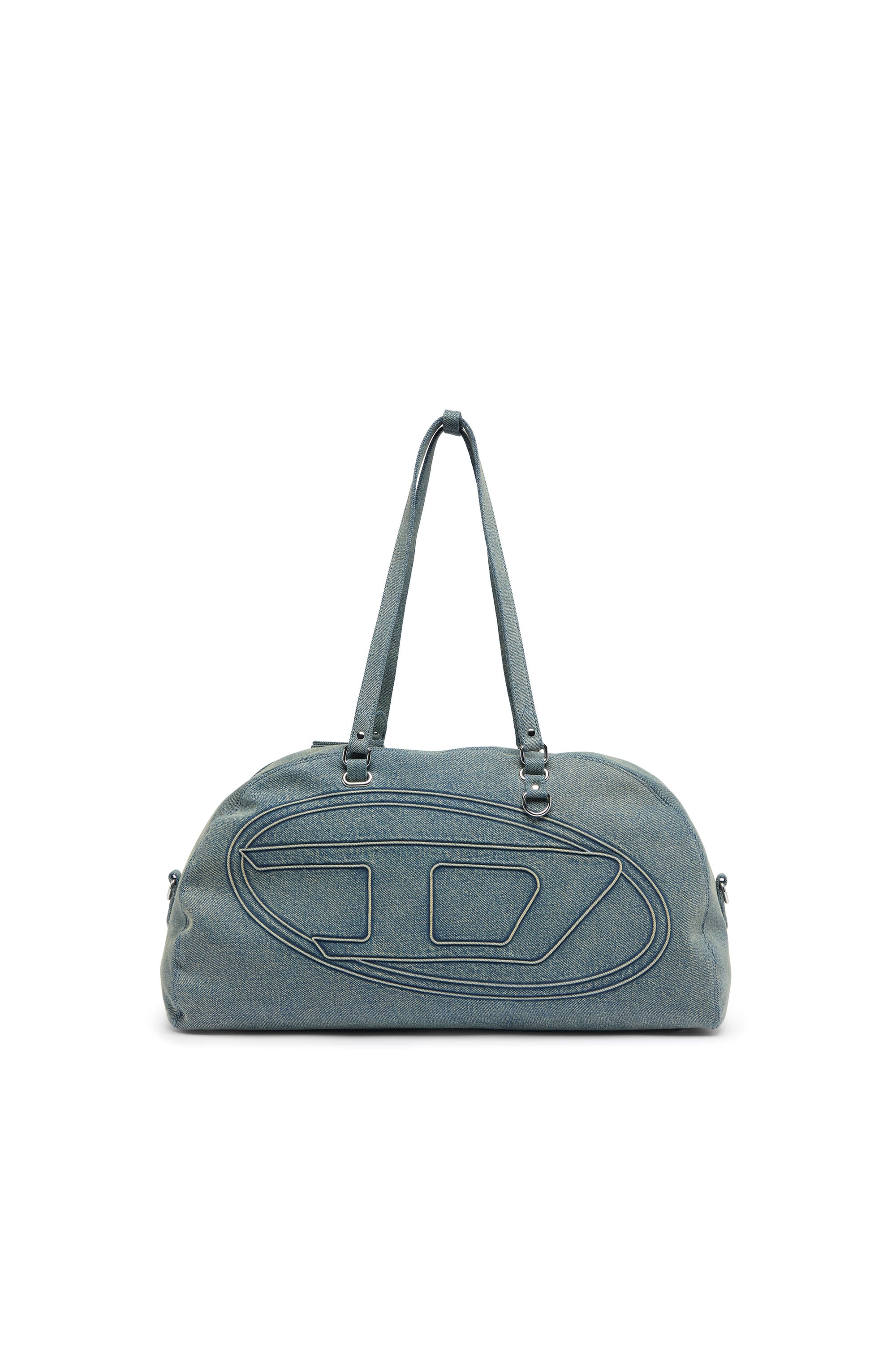 Diesel - 1DR DOME SOFT DUFFLE XL, Unisex 1DR Dome-Duffle-Tasche aus Denim mit Oval D Logo in Hellblau - 1