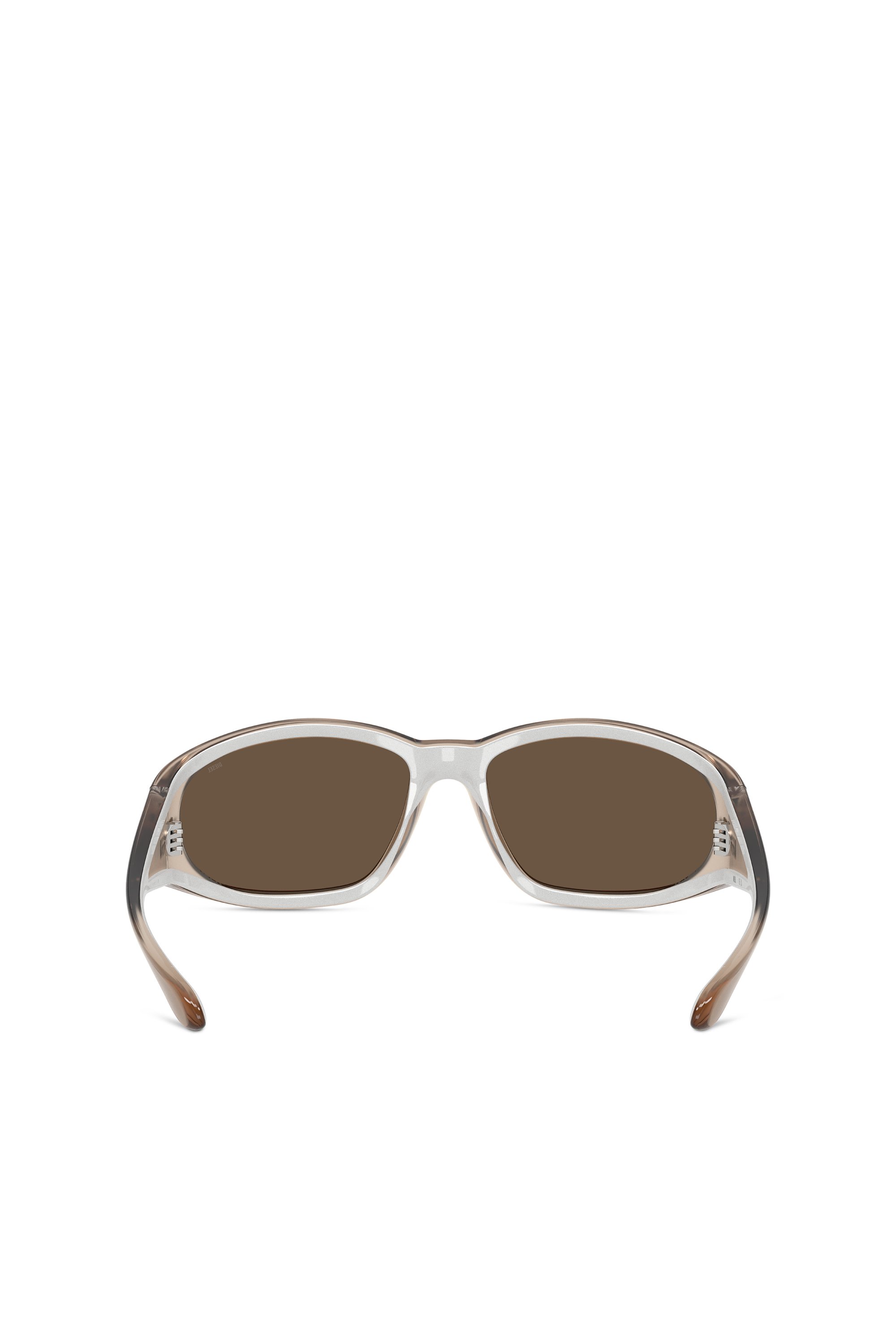 Diesel - 0DL3002, Unisex Sonnenbrille aus acetat mit rechteckigen gläsern in Braun - 3