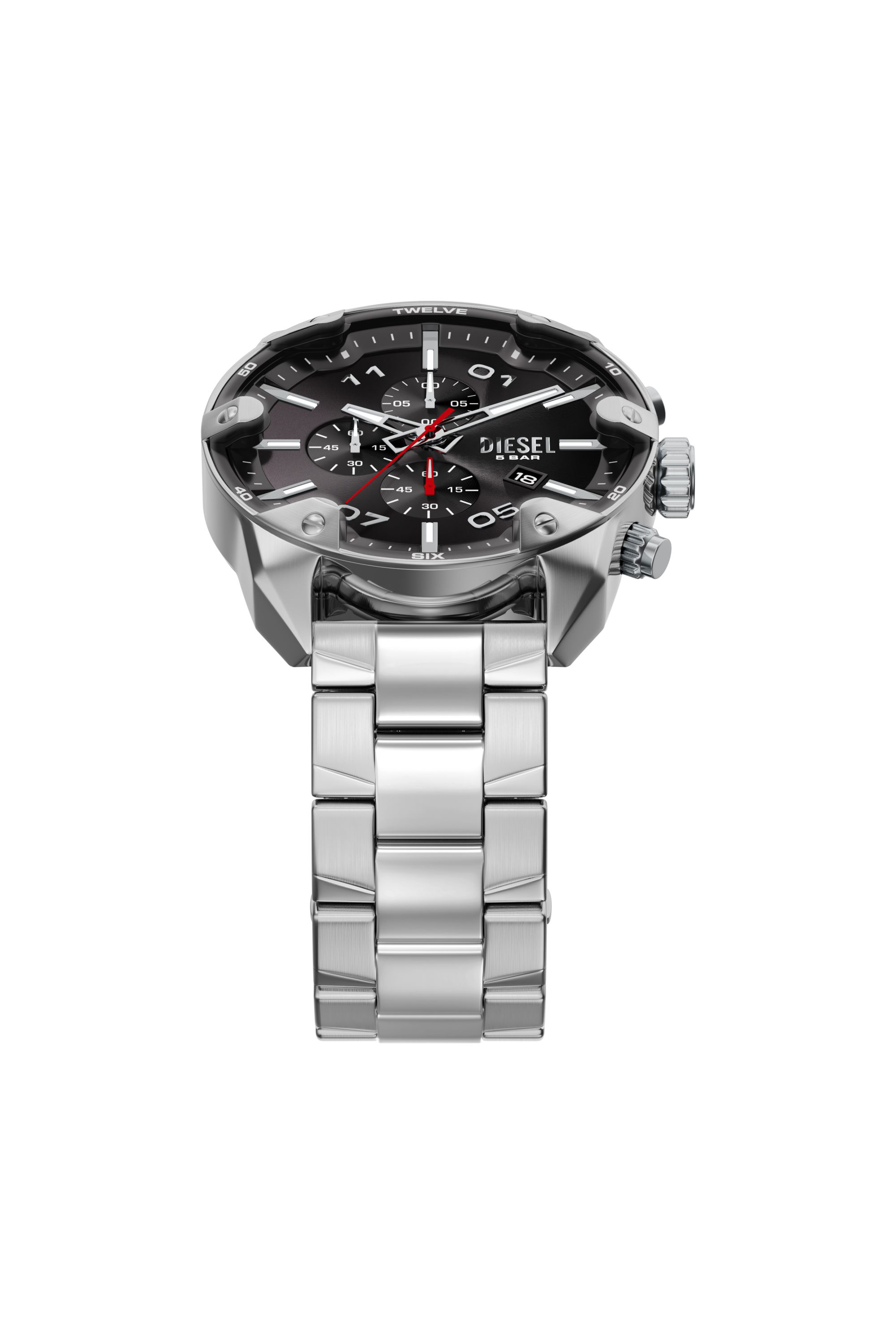 Diesel - DZ4709 WATCH, Man's Spiked Stainless Steel Watch in Silver - 5
