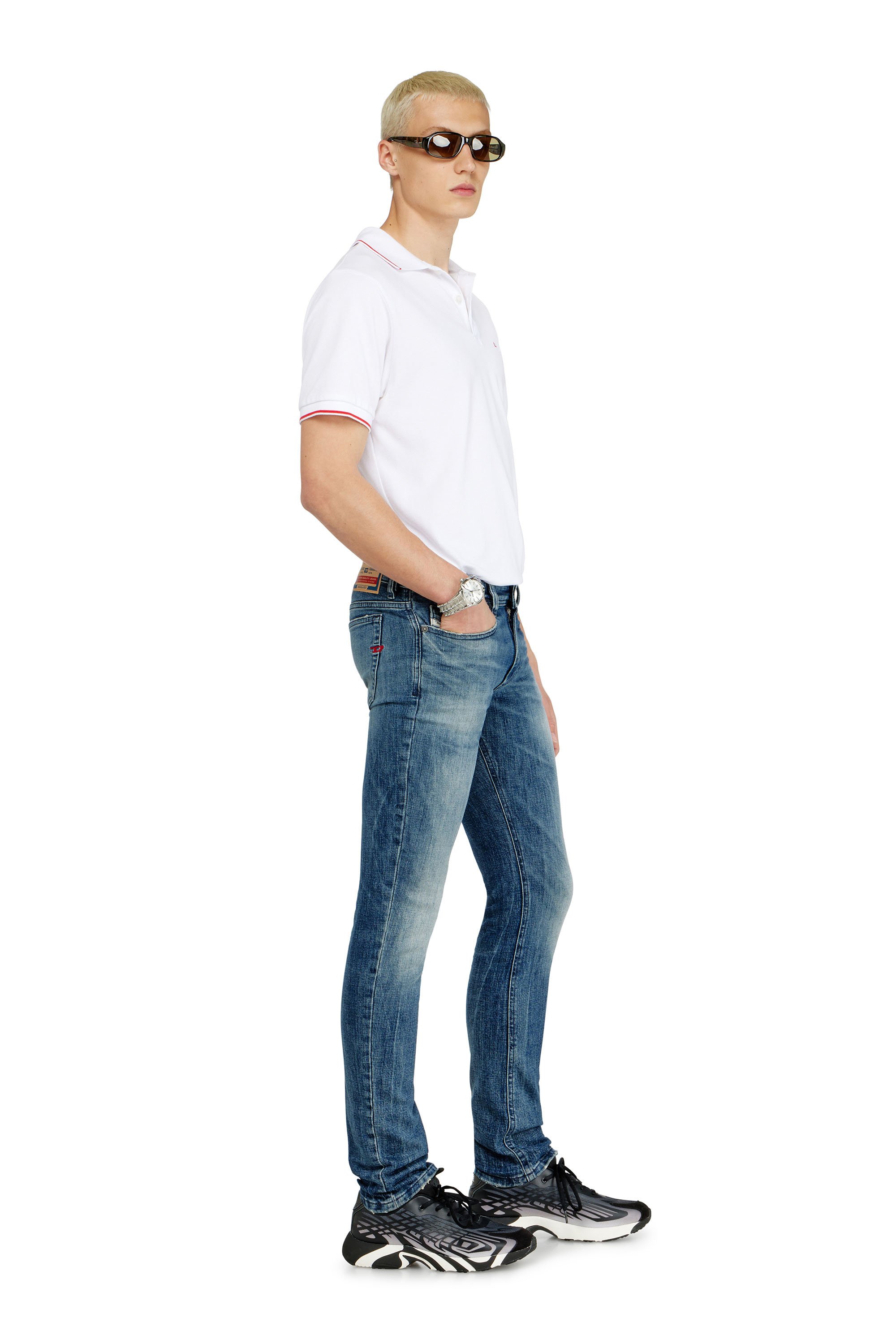 Diesel - Herren Skinny Jeans 1979 Sleenker 0KBBE, Mittelblau - 2