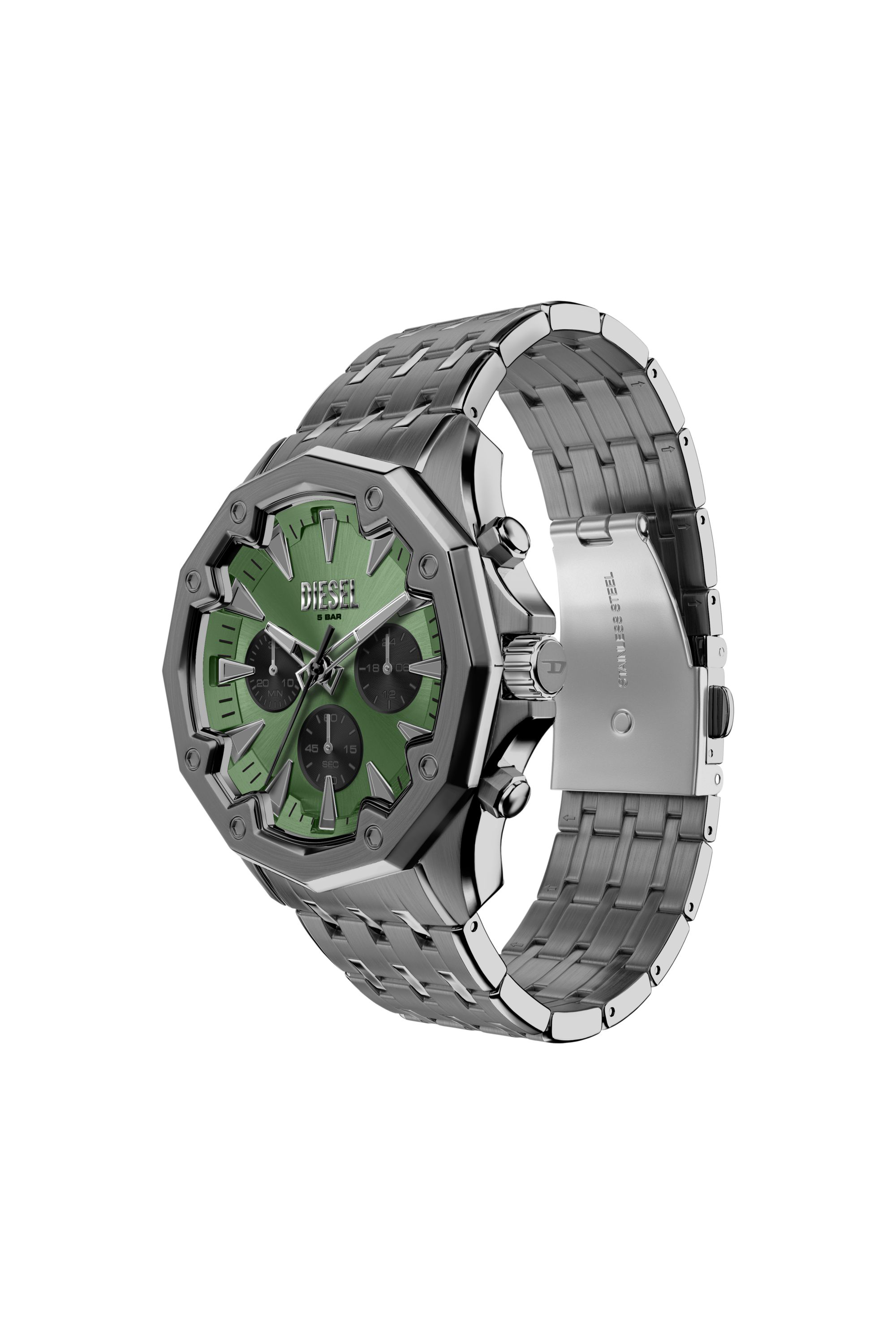 Diesel - DZ4711 WATCH, Herren Stinger gunmetal Edelstahl-Uhr in Dunkelgrau - 4