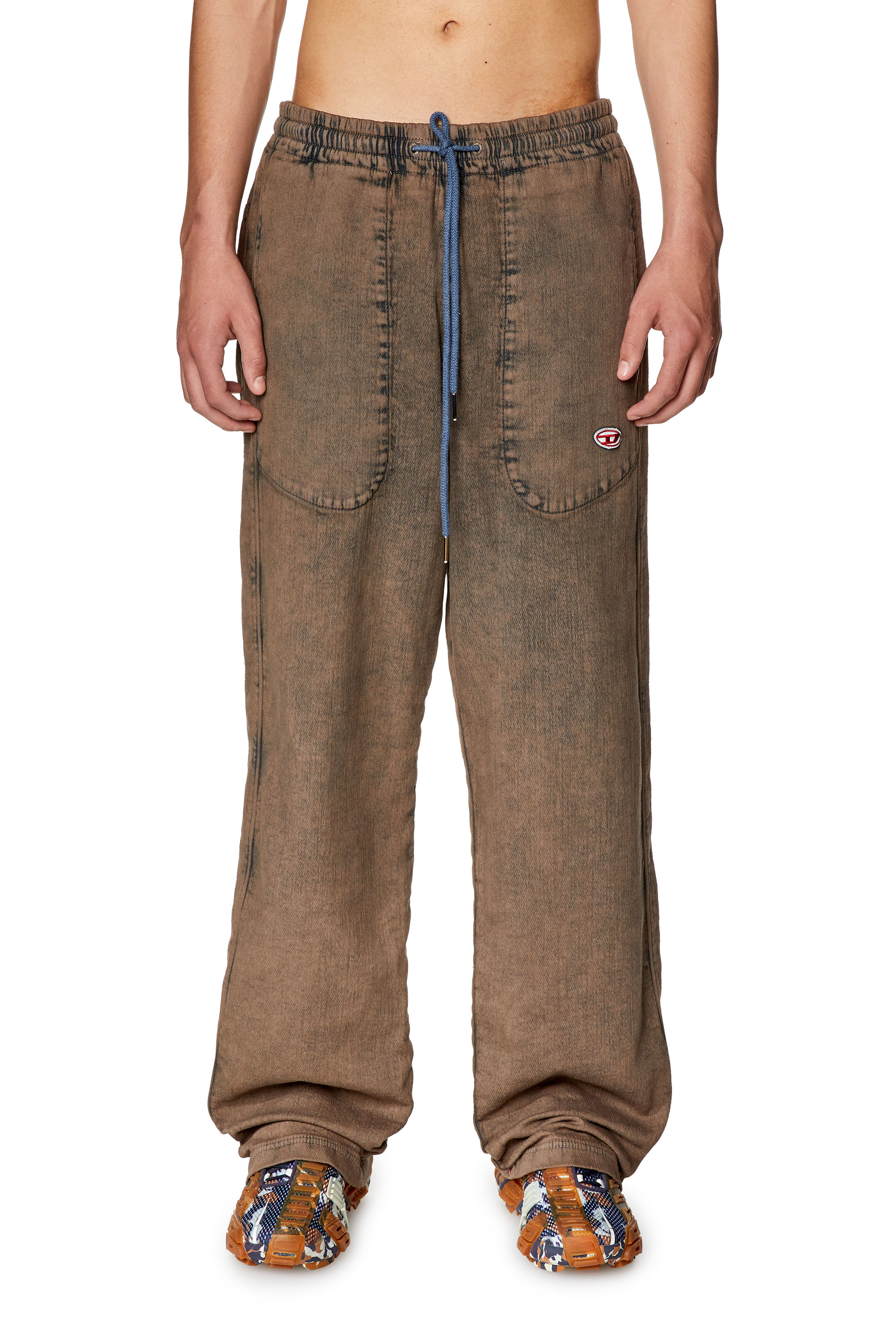 Diesel - Straight D-Martians Track Denim 09H04, Hellbraun - Image 1