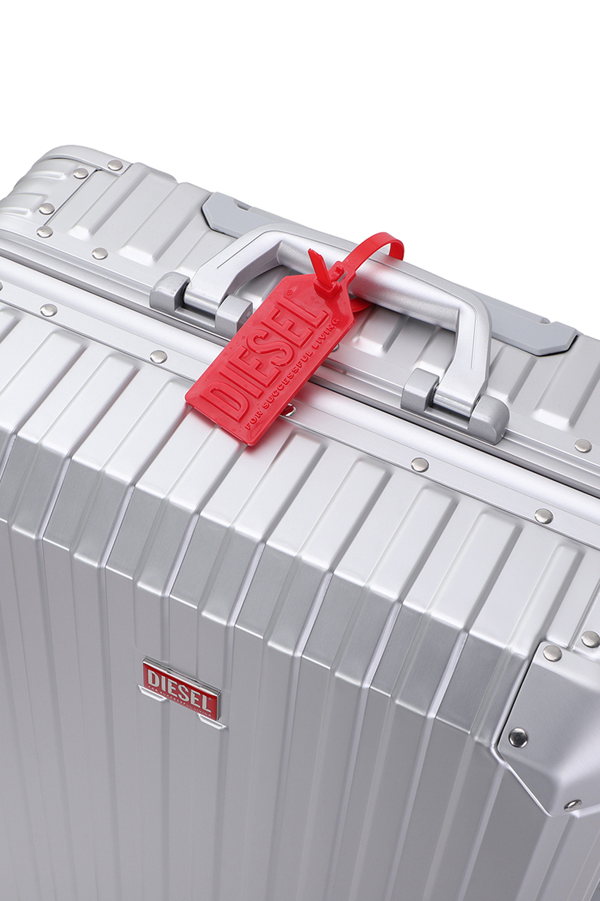 Diesel - DIESEL ALUMINUM TROLLEY- DSL002, Unisex Koffer aus Aluminium Gr&ouml;&szlig;e M in Silber - 2