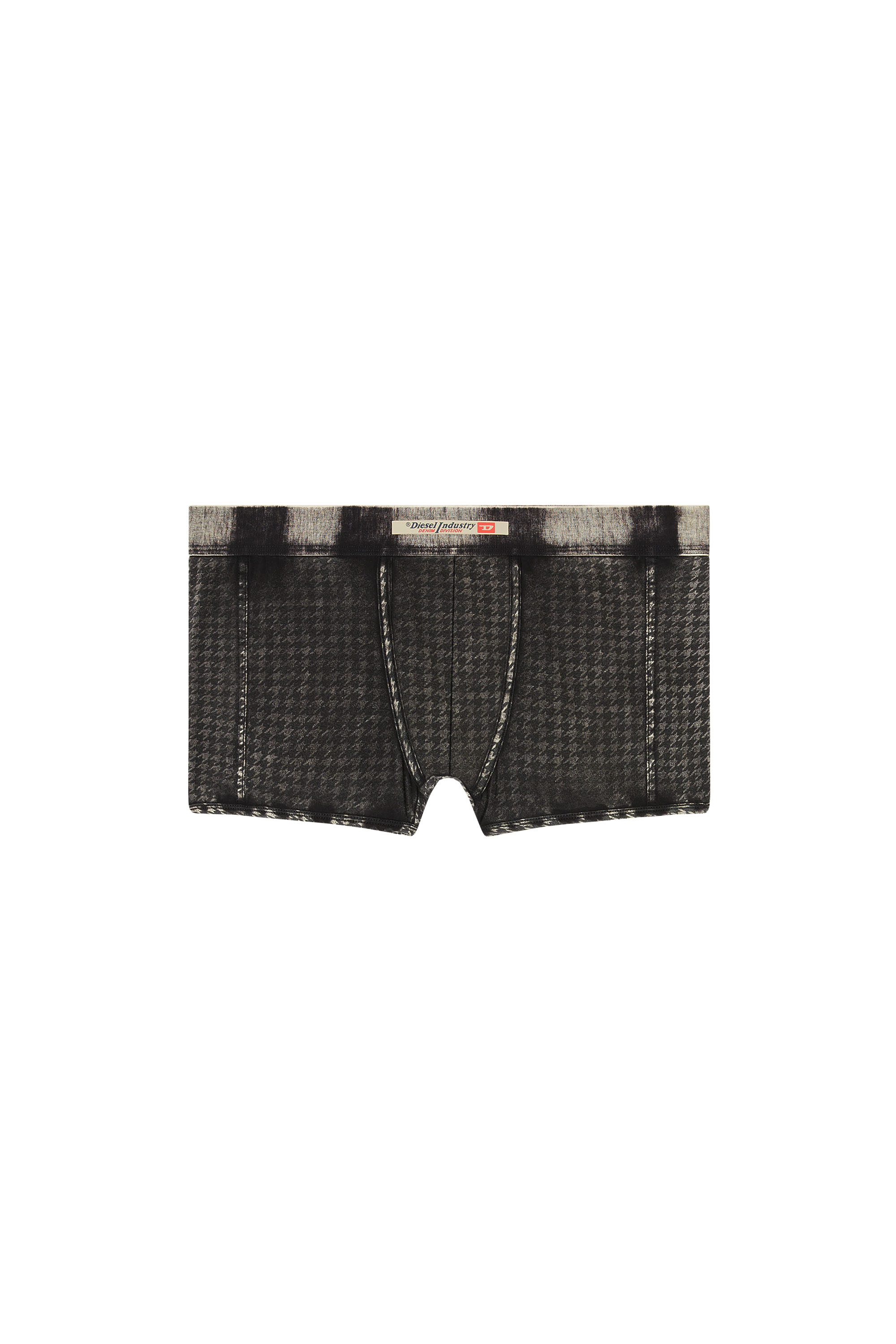 Diesel - DAMIEN-DNM, Herren Baumwoll-Boxershorts mit Allover-Print in Dunkelgrau - 3