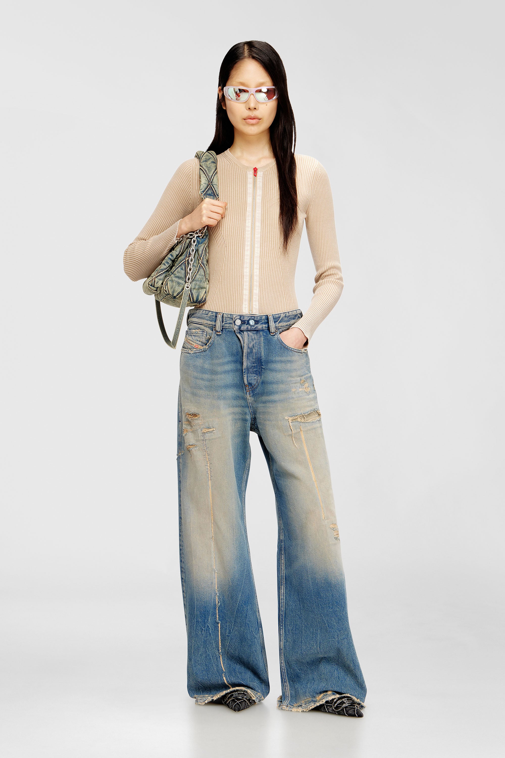 Diesel - Unisex Relaxed Jeans 1996 D-Sire 09N29, Mittelblau - 1