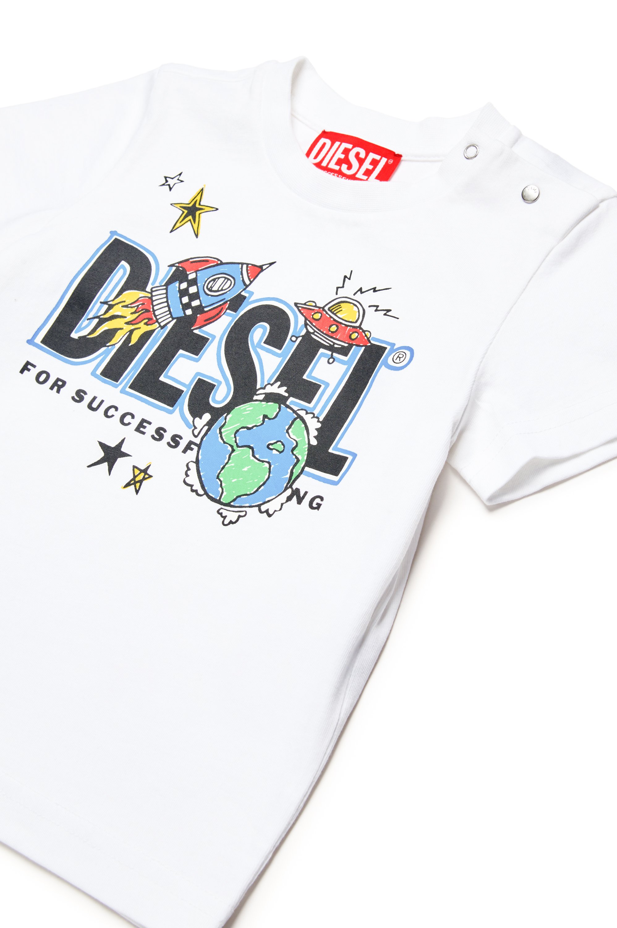 Diesel - TBIMBOB, Herren T-Shirt mit Rakete-Logo in Weiß - 3