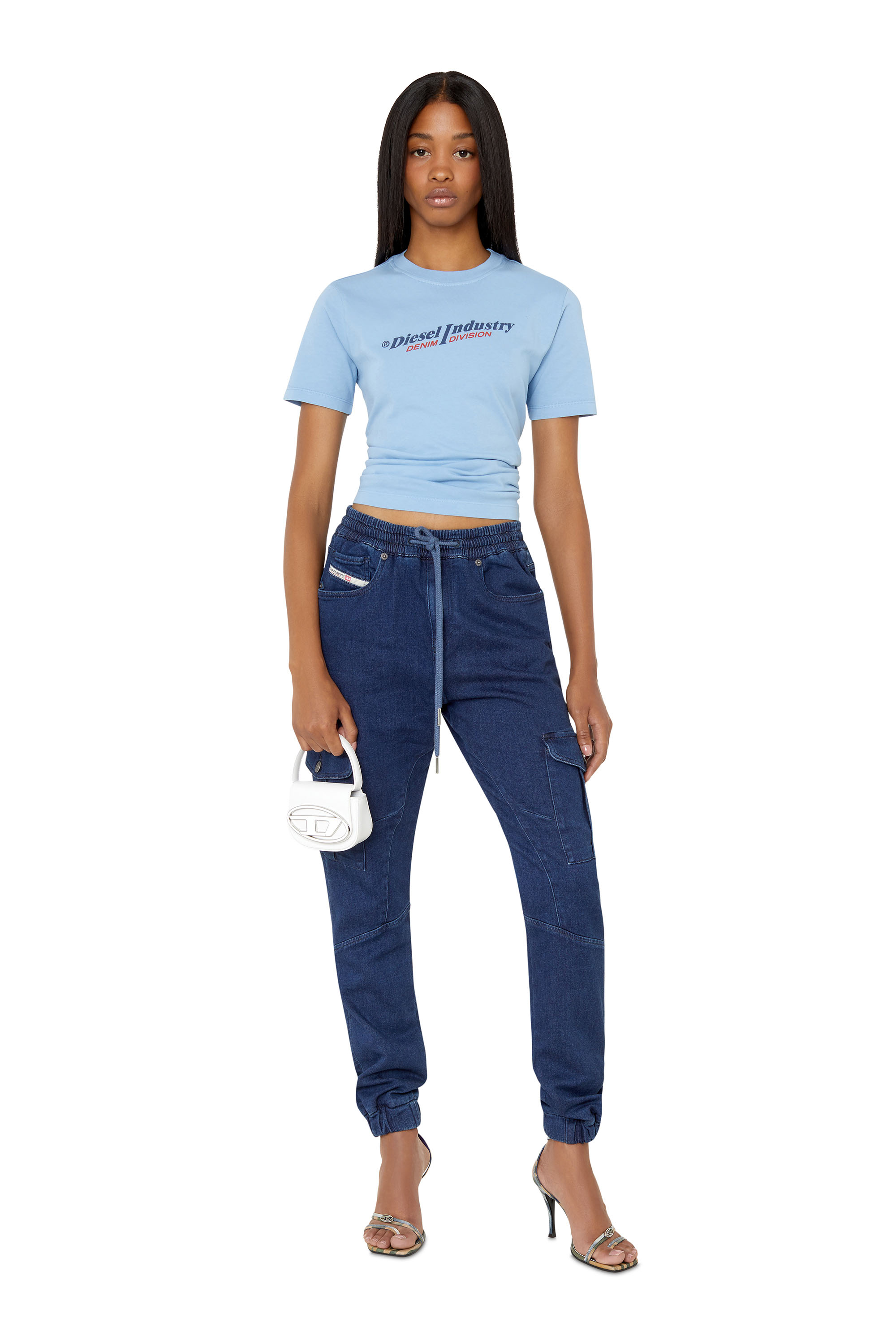 Diesel - Slim D-Ursy Track Denim 069ZQ, Dunkelblau - Image 5