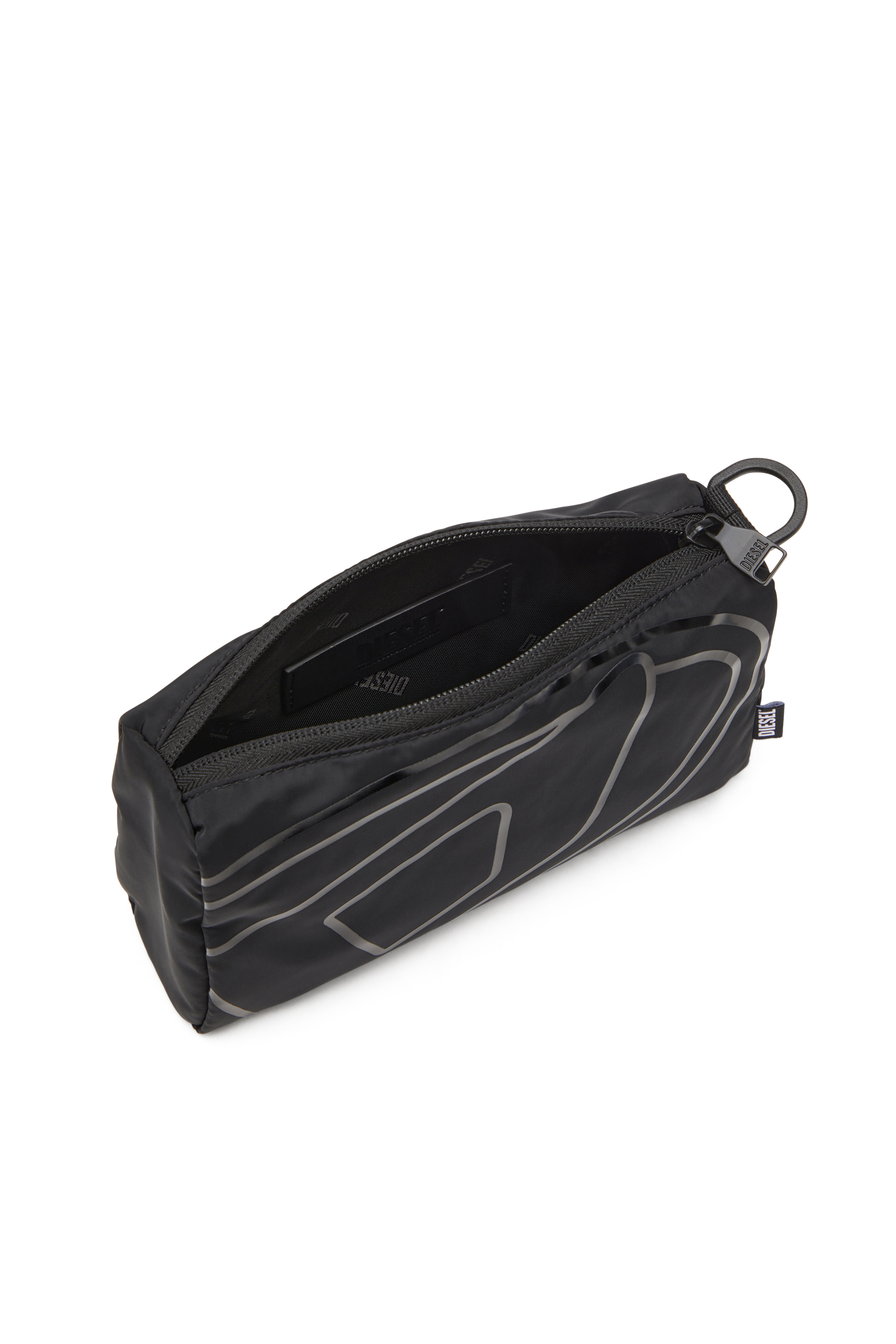 Diesel - DRAPE POUCH, Herren Pouch aus Nylon mit Oval D-Print in Schwarz - 4