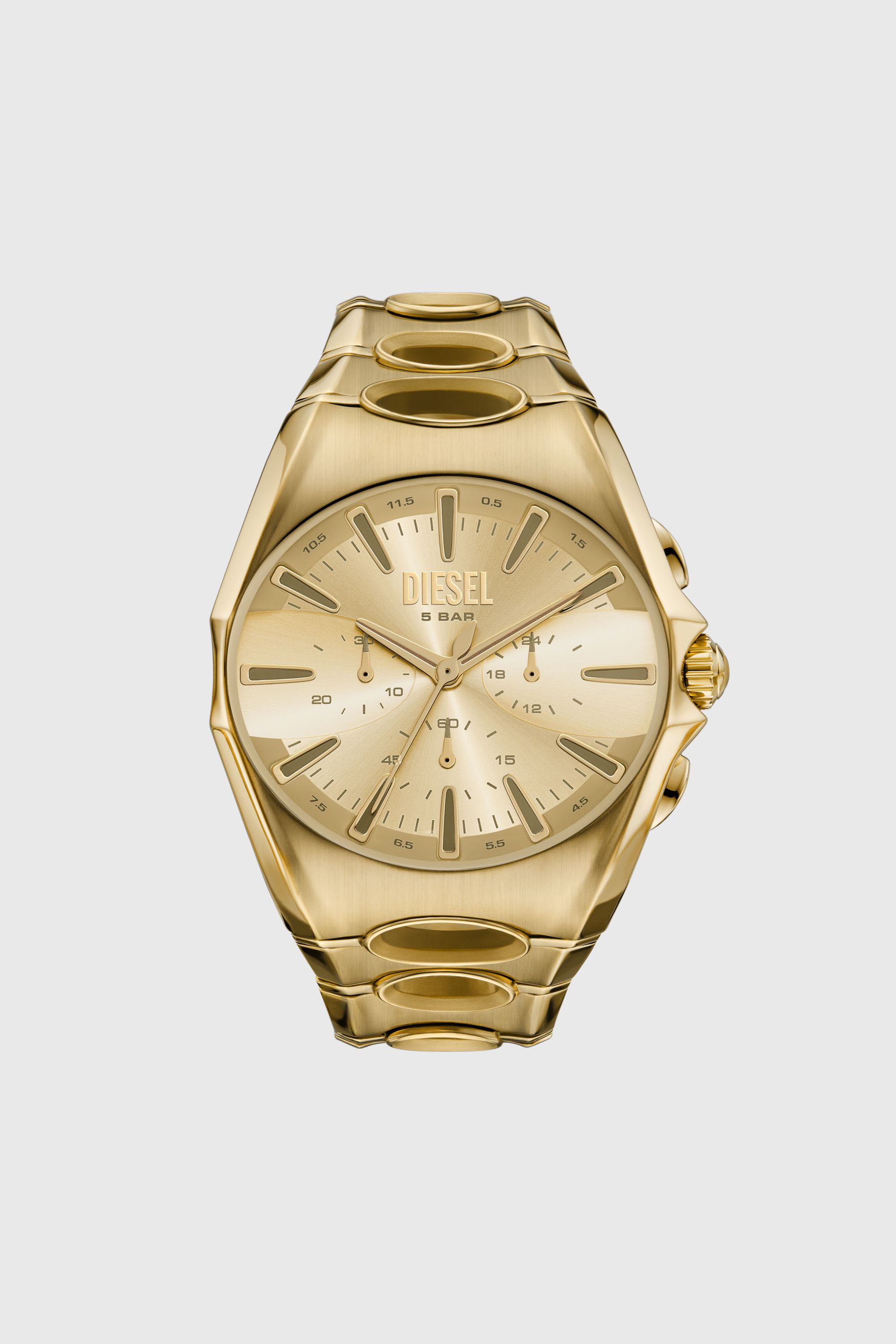 Diesel - DZ4695 WATCH, Man's D-Curve gold-tone stainless steel watch in Gold - 1
