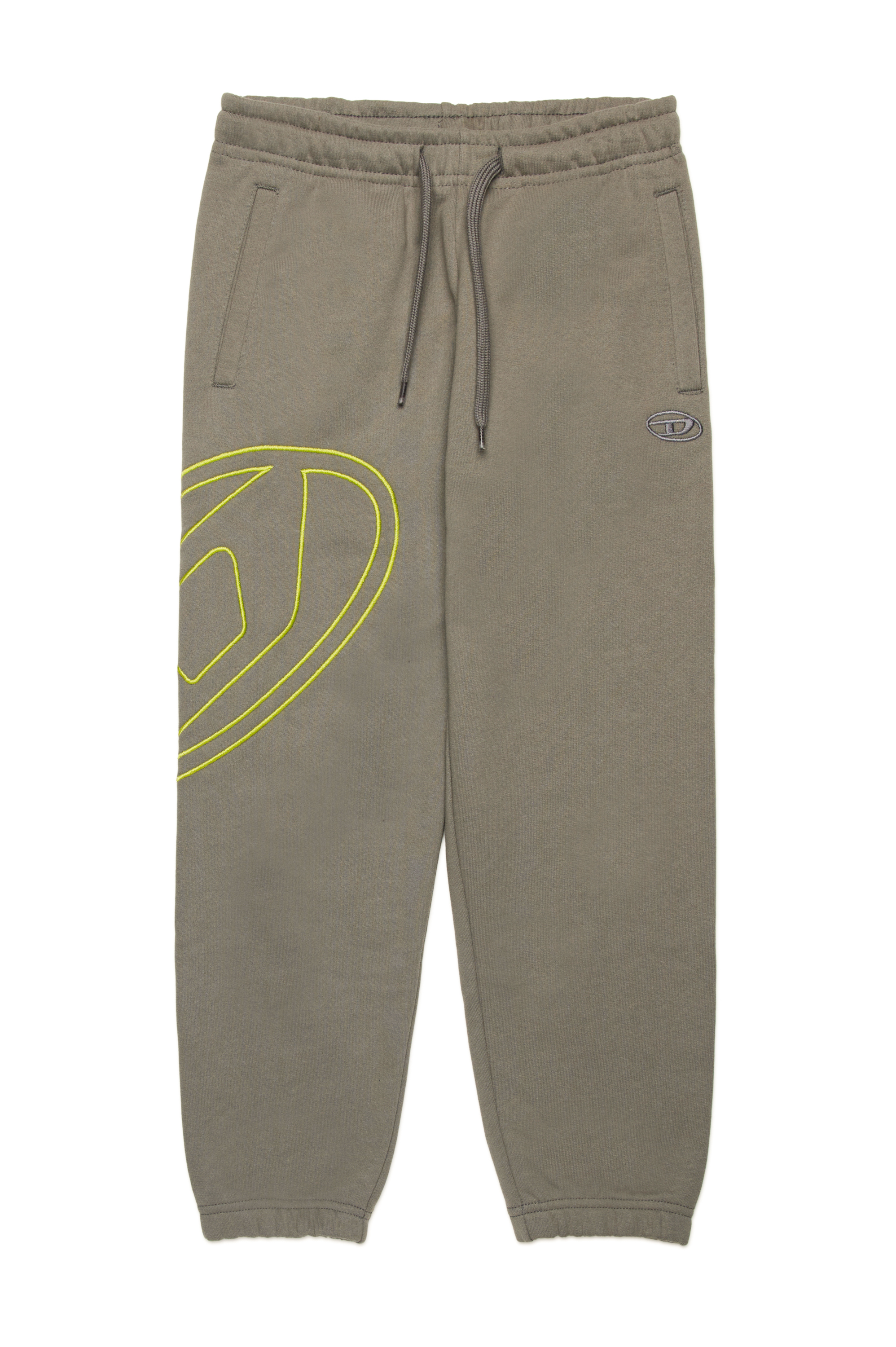 Diesel - PMARKYMEGOVALD, Man's Sweatpants with mega Oval D embroidery in Grey - 1