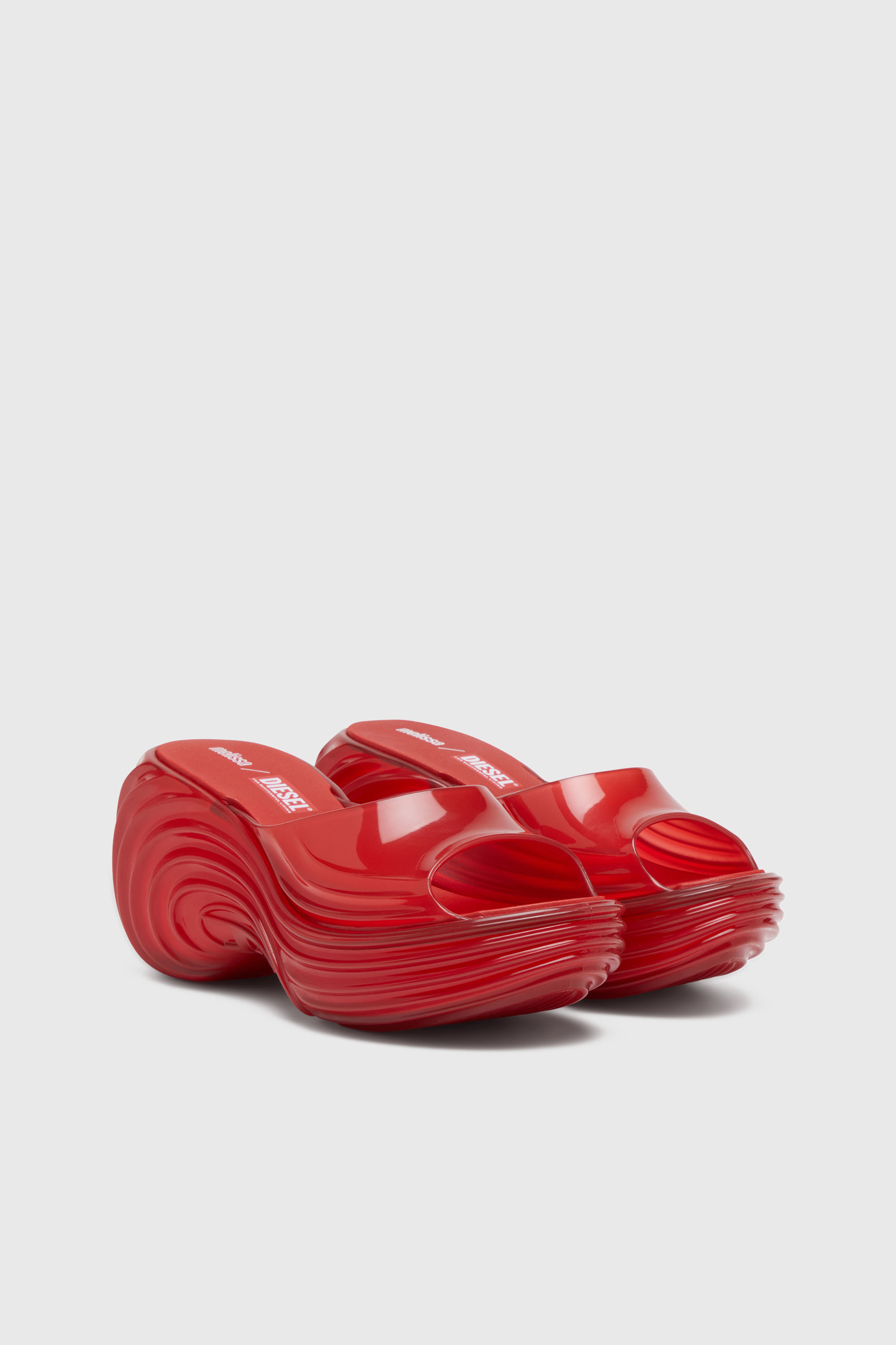 Diesel - MELISSA QUANTUM PLATFORM, Damen Plateau-Pantolette aus Melflex&reg; in Rot - 2
