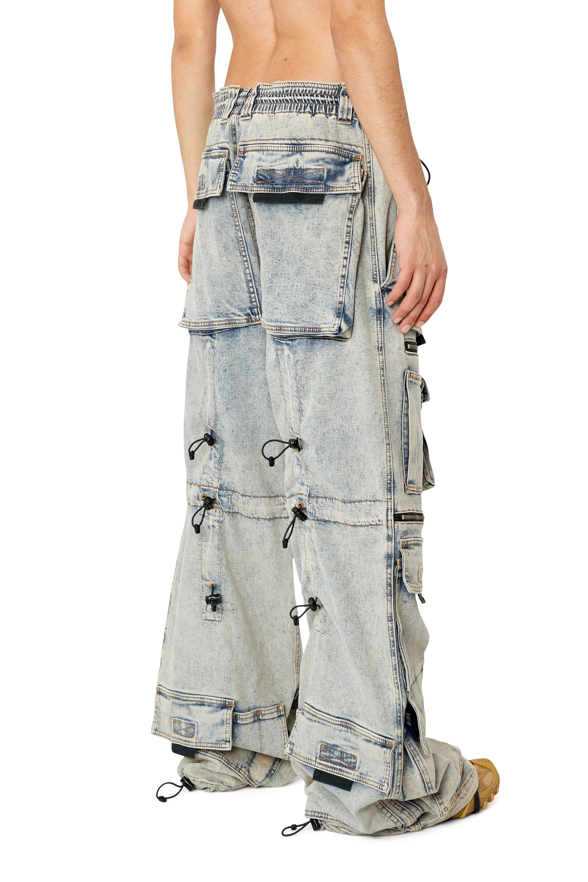 Diesel - Straight Jeans D-Onlypockets 09F12, Mittelblau - Image 3