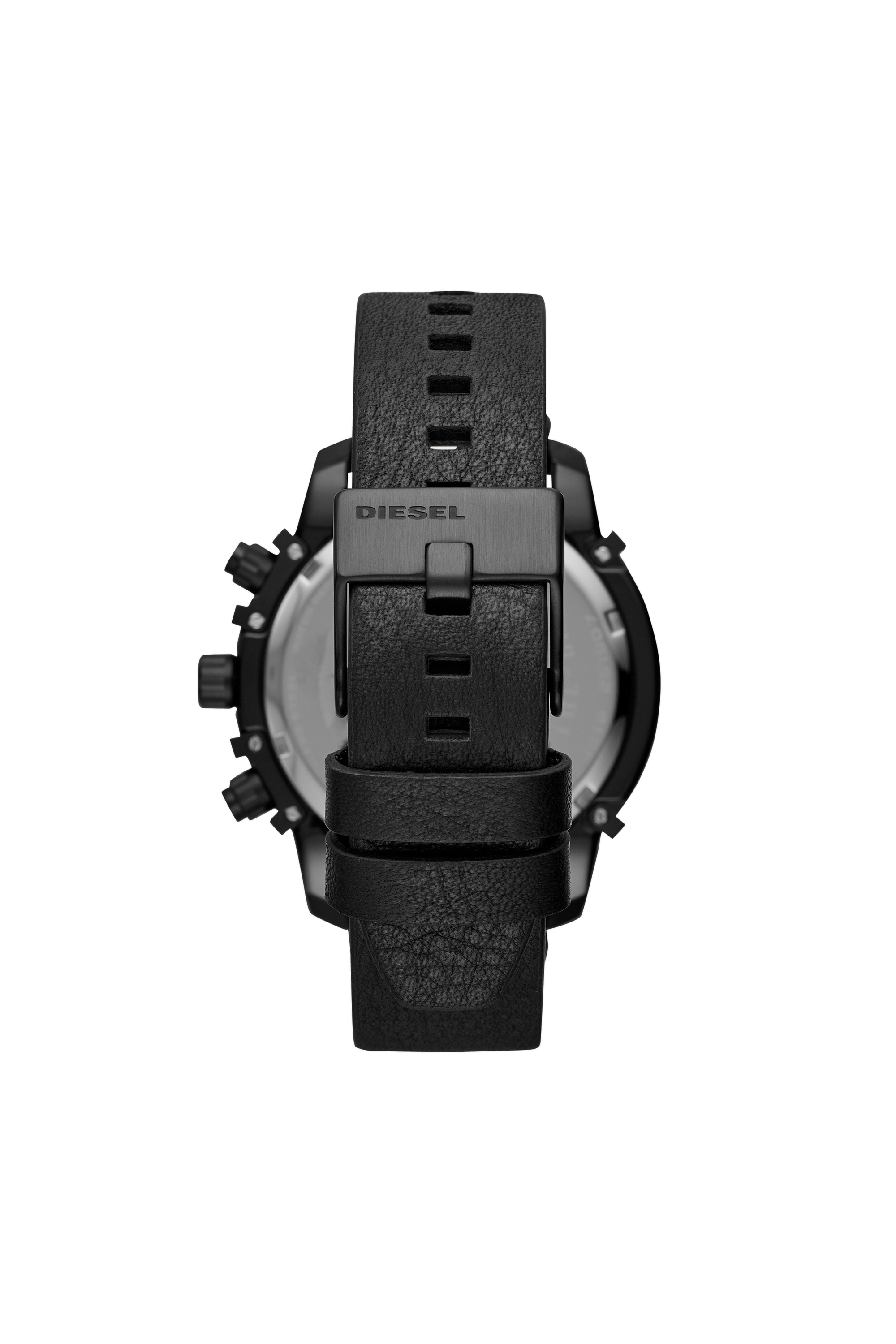 Diesel - DZ4519, Herren Griffed-Armbanduhr aus schwarzem Leder in Schwarz - Image 2