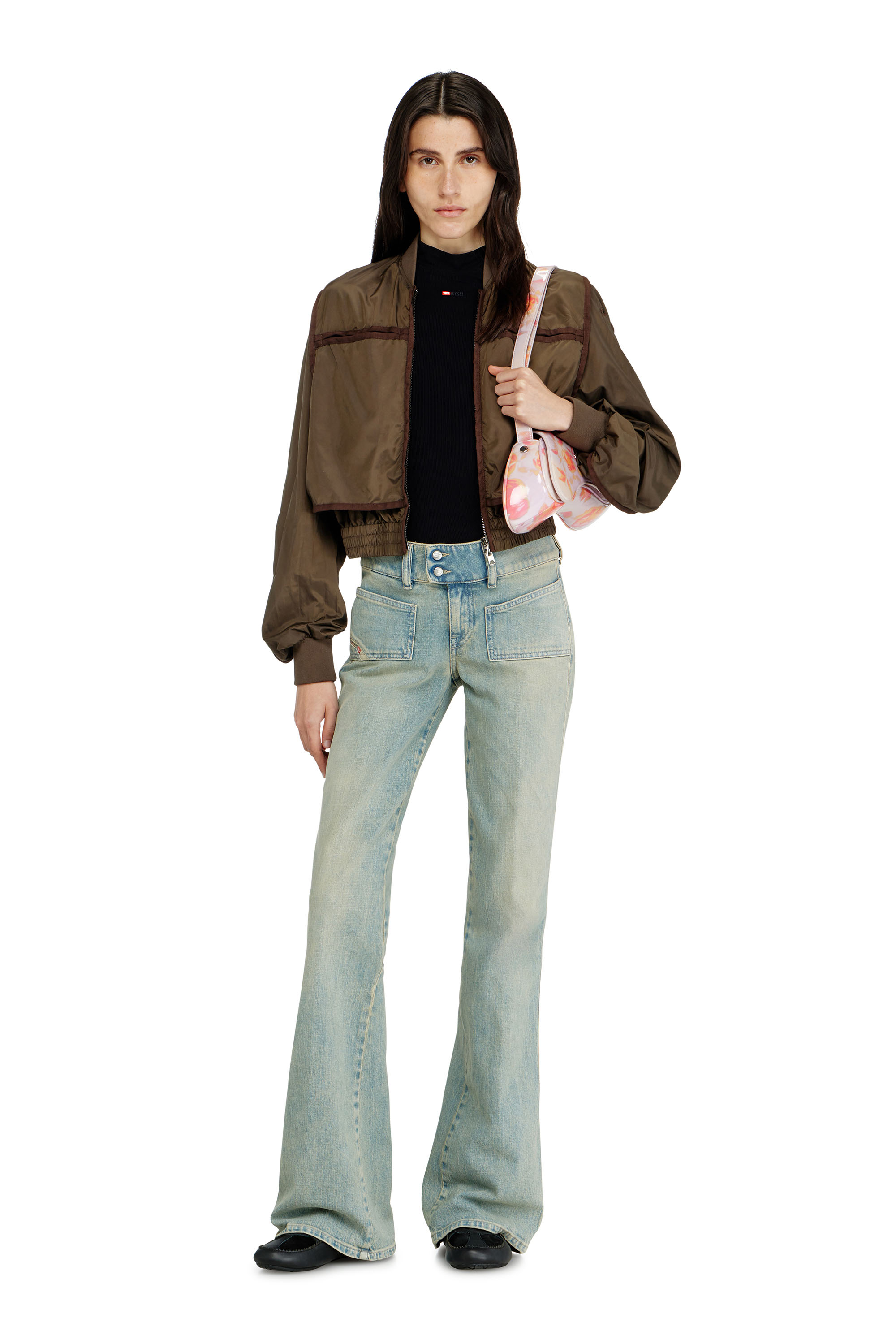 Diesel - Damen Bootcut Jeans D-Hush 09N33, Mittelblau - 1