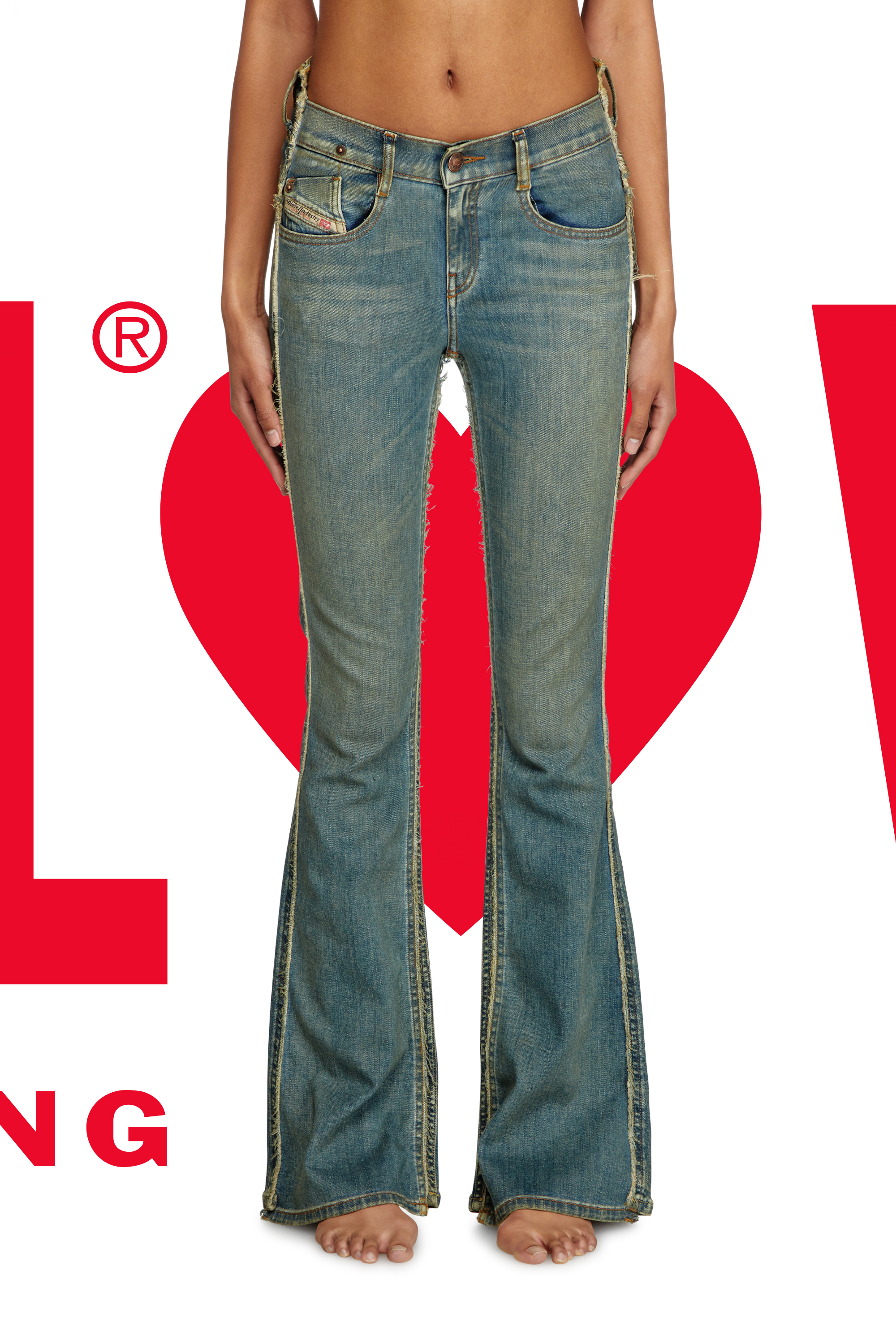 Regular Jeans Dieseloves 01 09N01, Dunkelblau Diesel - Damen Regular Jeans Dieseloves 01 09N01, Dunkelblau - 3