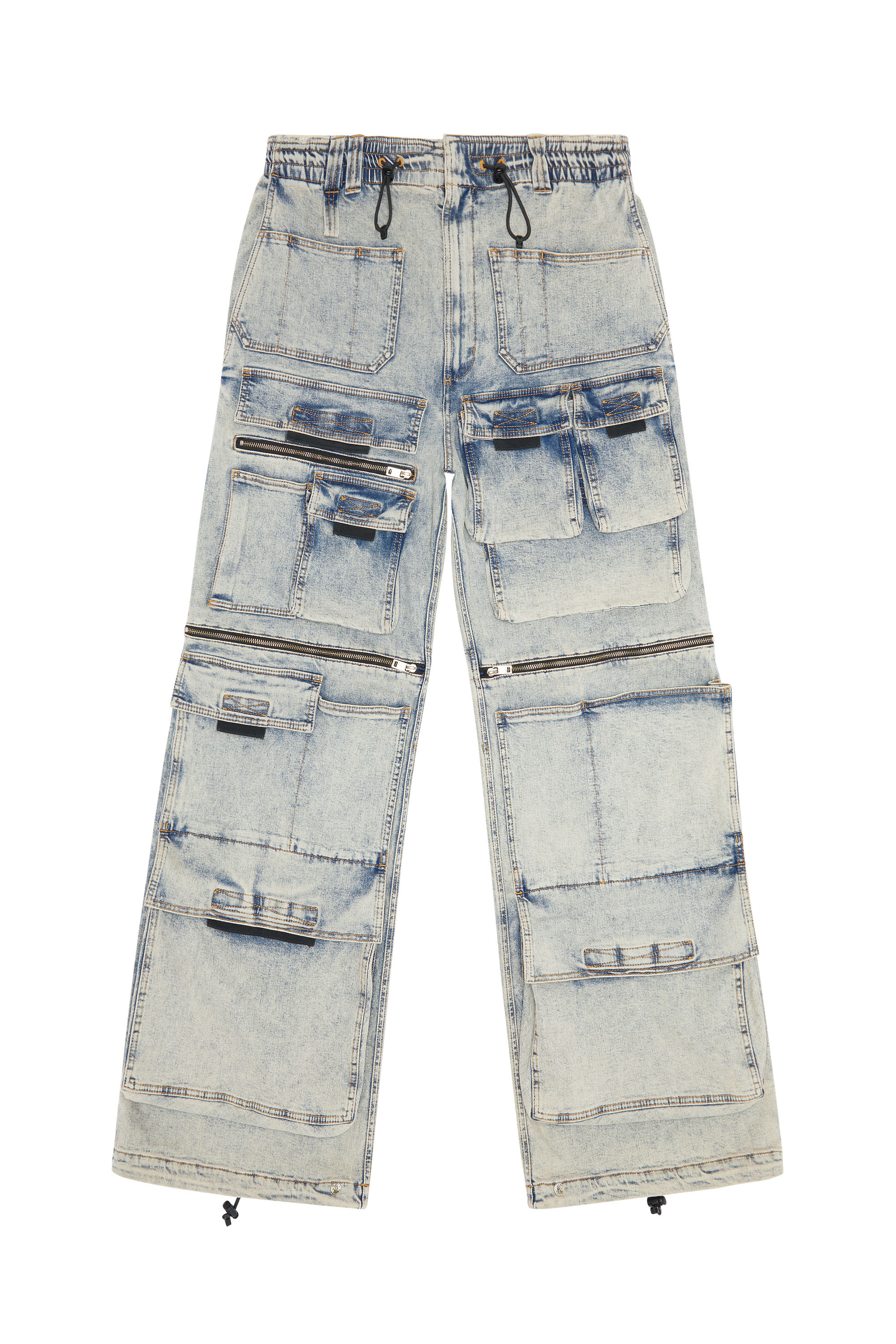 Diesel - Straight Jeans D-Onlypockets 09F12, Mittelblau - Image 7