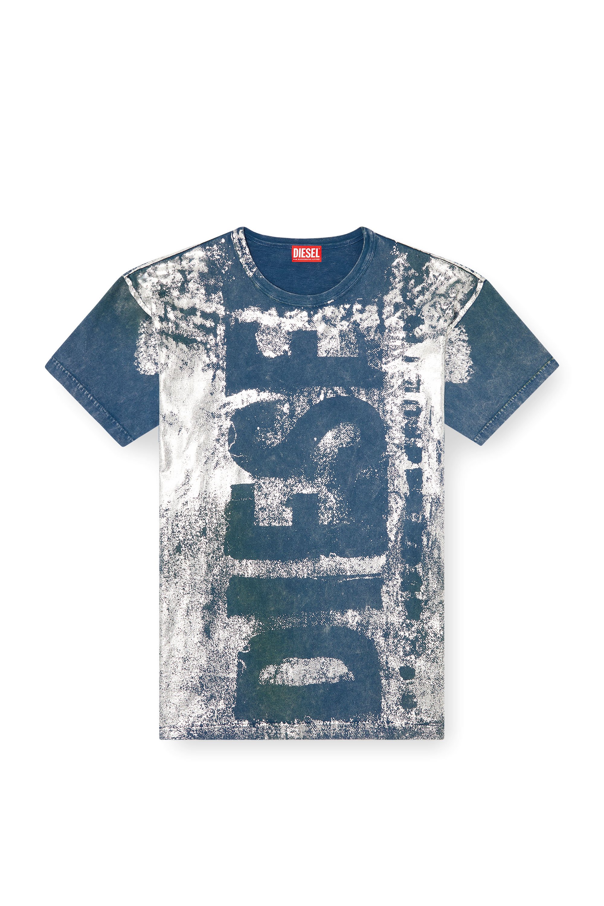 Diesel - T-BOXT-R2, Herren Logo-T-Shirt mit Metallic-Effekten in Blau - 3