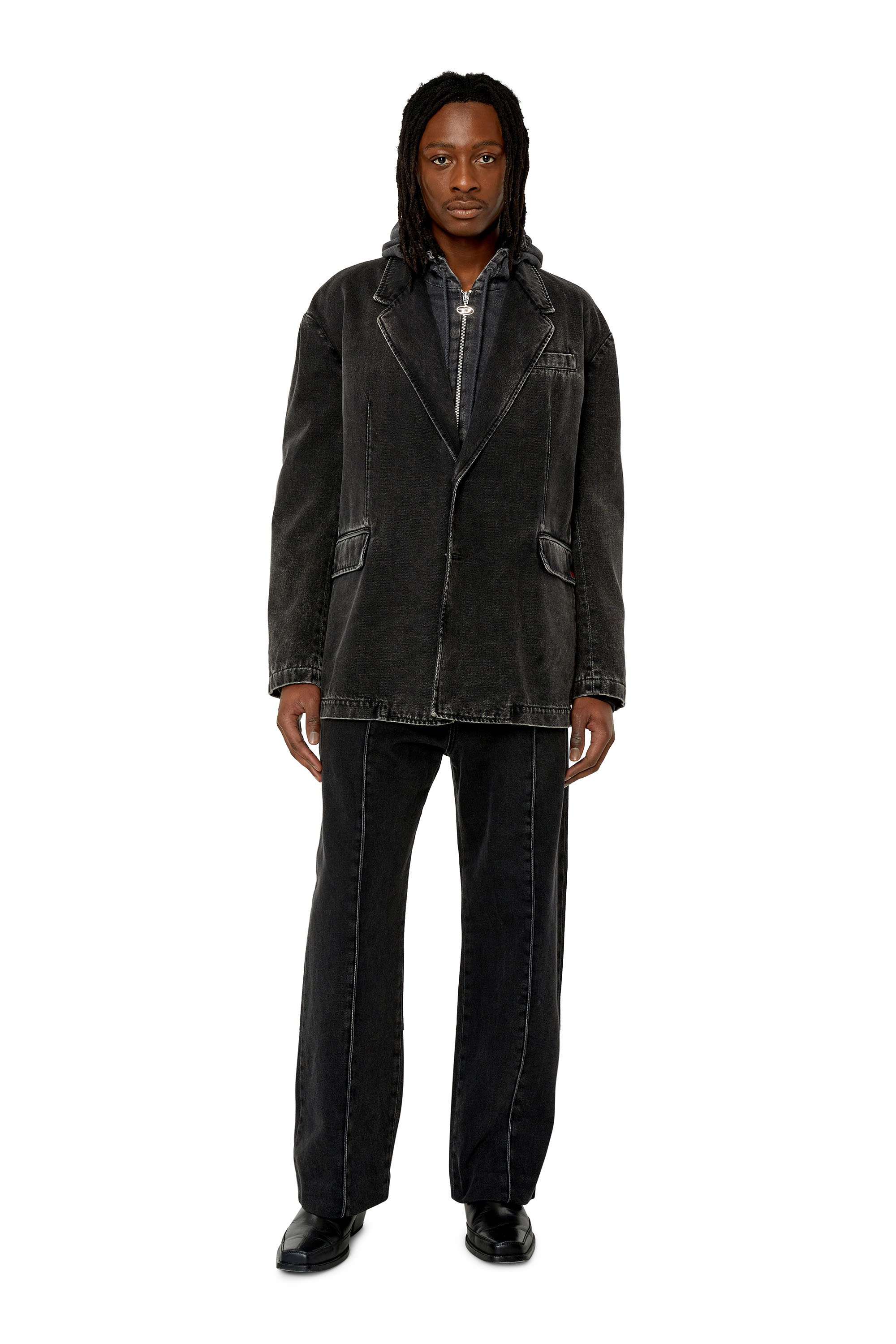 Diesel - Straight Jeans D-Chino-Work 09B88, Black/Dark grey - Image 4