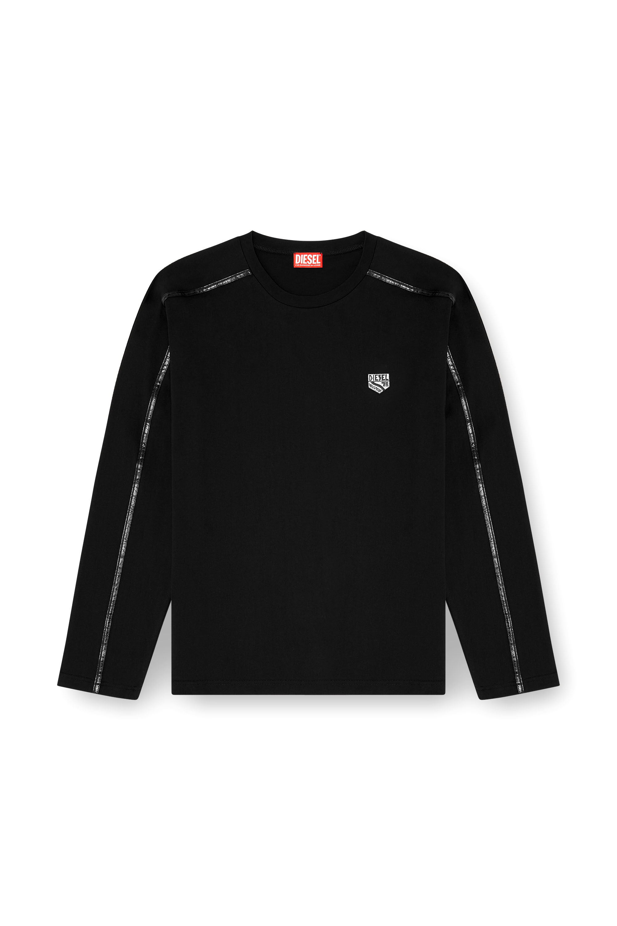 Diesel - T-NORM-LS-FL, Herren Langarm-T-Shirt mit tonalen Abschl&uuml;ssen in null - 2